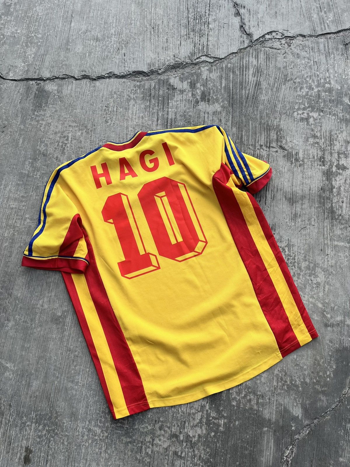 Adidas Vintage 1998 Romania Gheorge Hagi Shirt Jersey Size US L / EU 52-54 / 3 - 2 Thumbnail