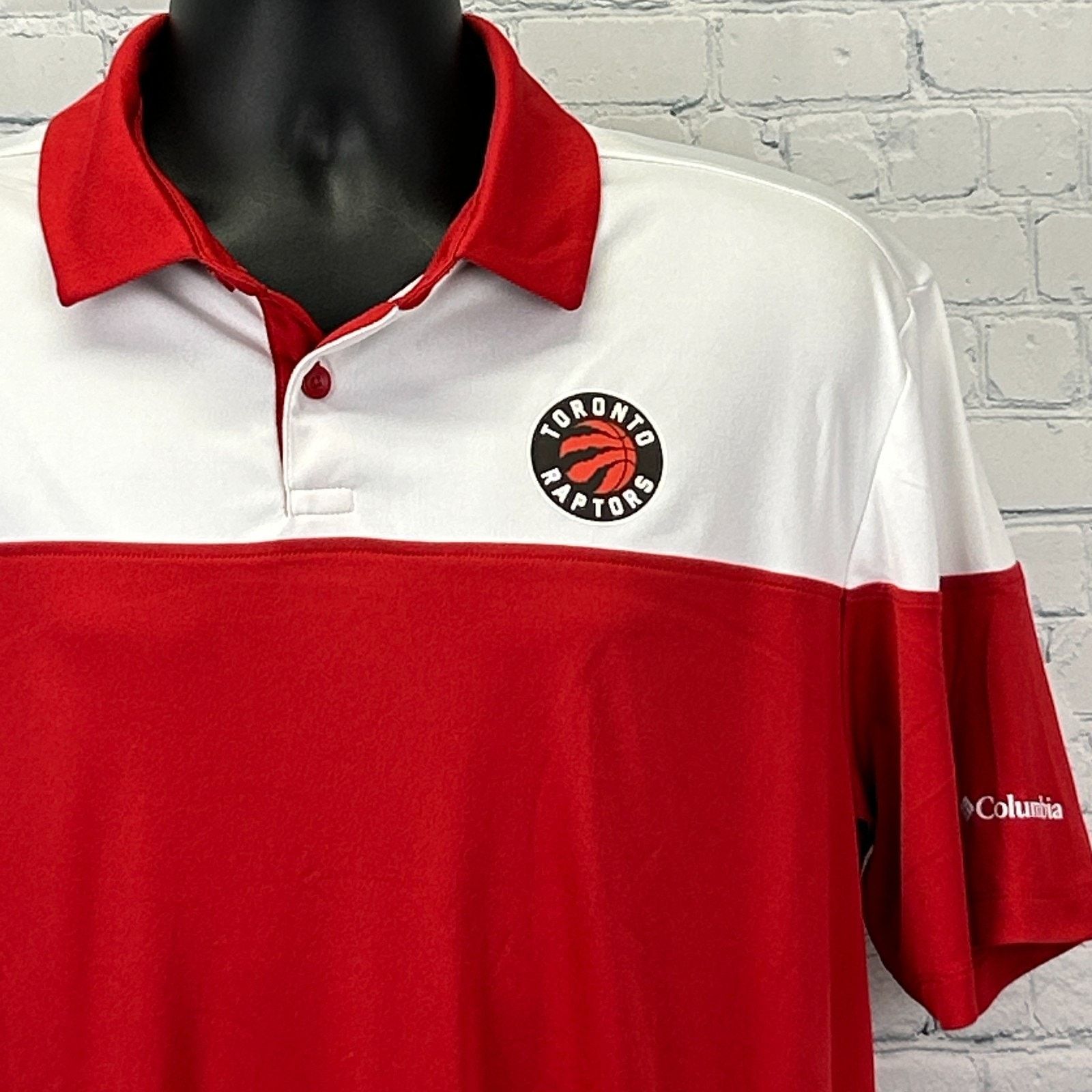 Columbia Toronto Raptors Polo Shirt Red Columbia Golf Omni Wick XL Size US XL / EU 56 / 4 - 1 Thumbnail