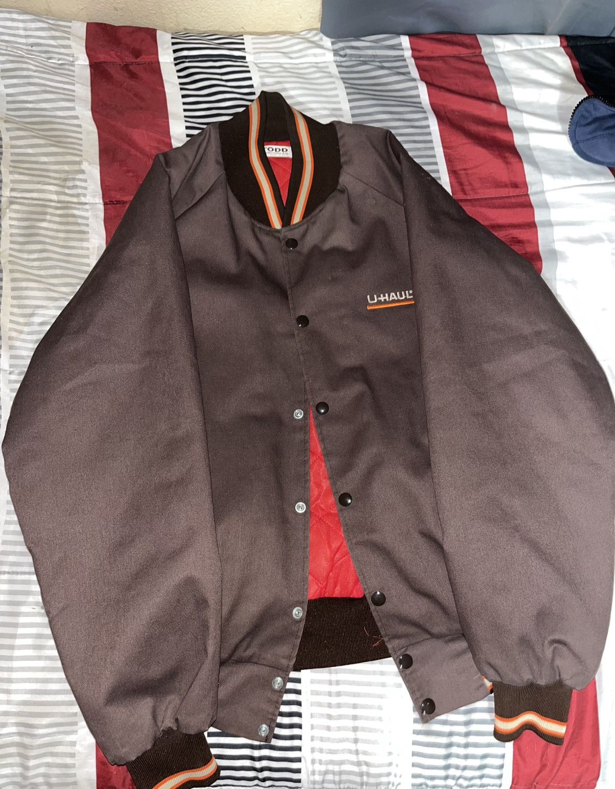 Other Vintage 1980s U-haul Uniform Work Bomber Jacket Size US L / EU 52-54 / 3 - 1 Thumbnail
