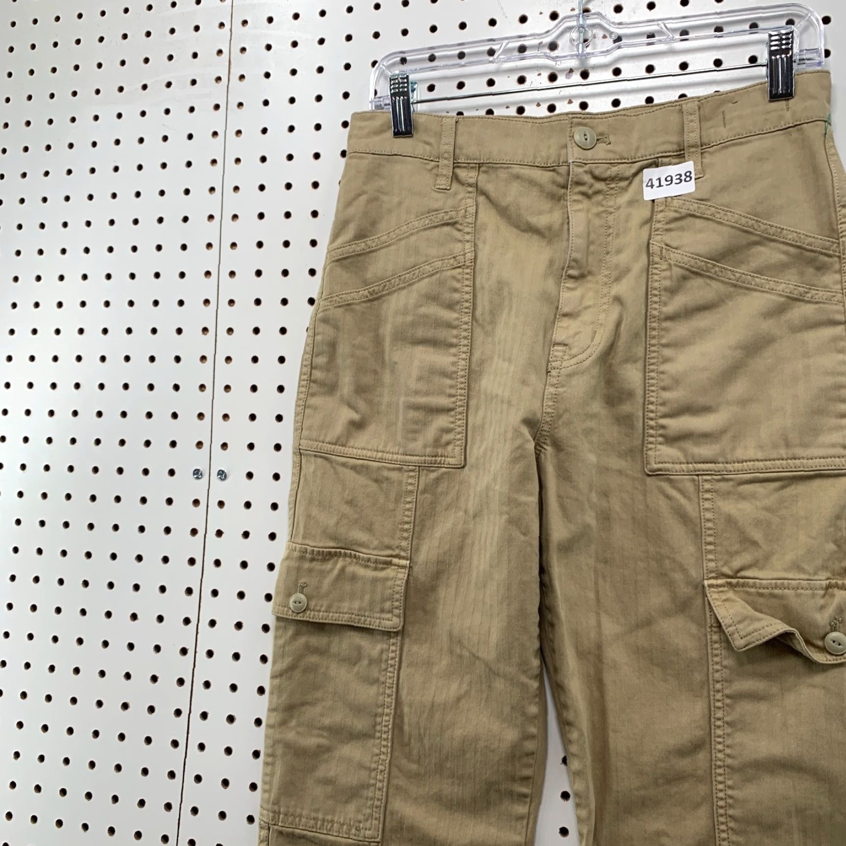 Madewell VINTAGE Madewell Cargo Pants Women's Size 28 Cotton Canvas Straight Fit 90s Style Tan Size 28" / US 6 / IT 42 - 4 Thumbnail