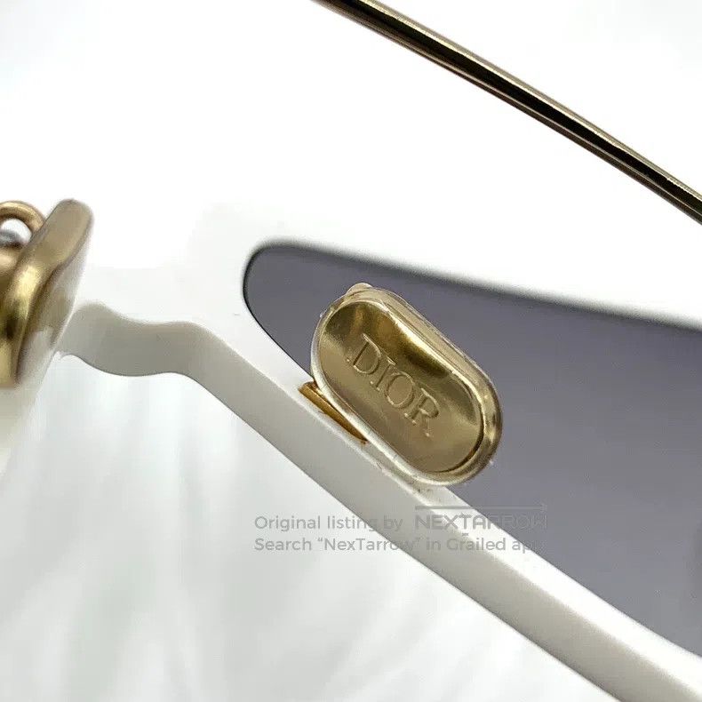 Dior Dior White logo letter square frame sunglasses Size ONE SIZE - 6 Thumbnail