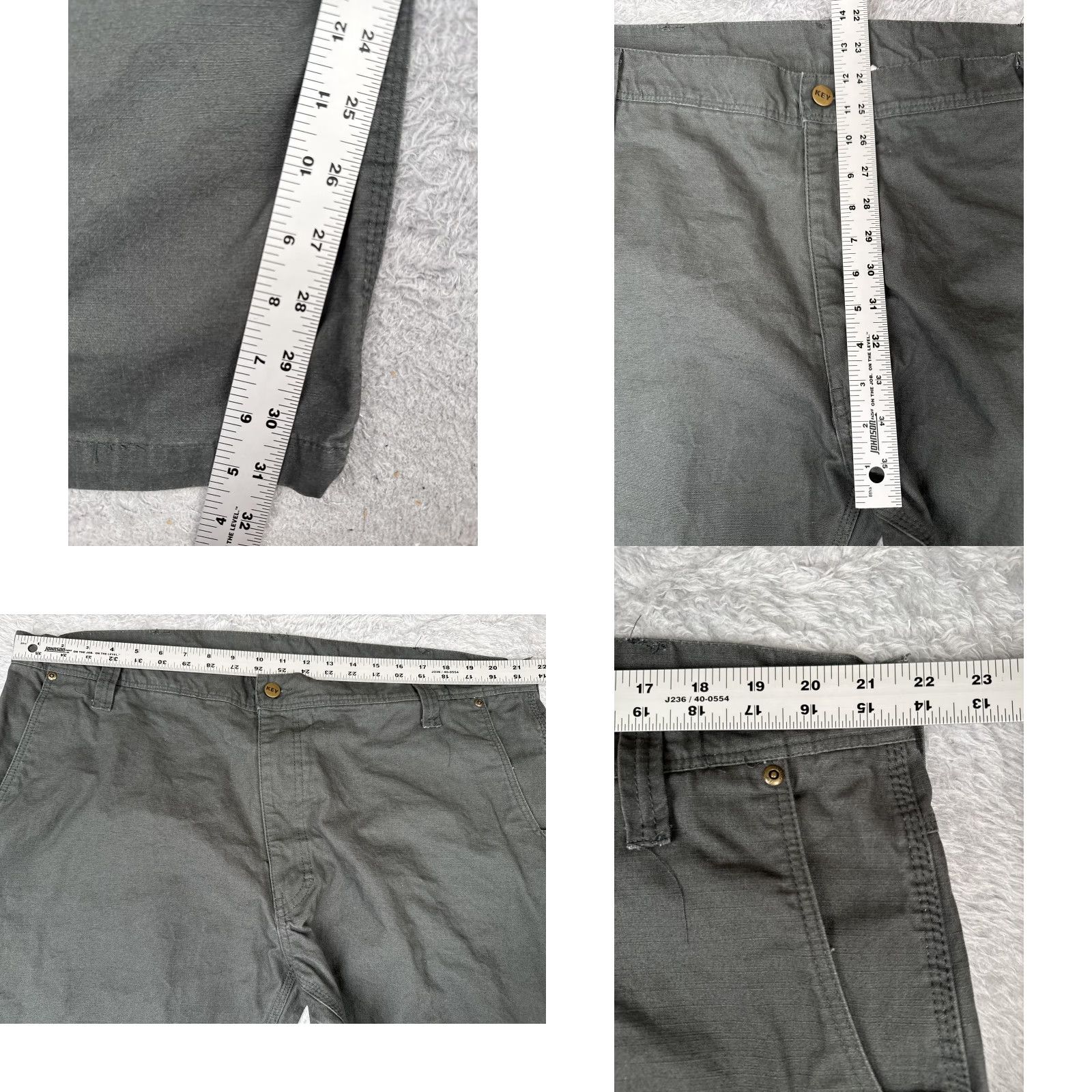 Vintage KEY Key Industries Work Pants Mens 44x32 Gray Carpenter Utility Twill Size US 44 / EU 60 - 8 Thumbnail