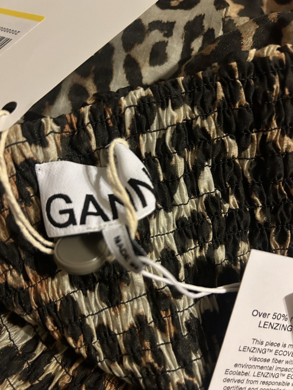 Ganni GANNI Leopard-print TENCEL™-blend voile midi dress size EU38 Size M / US 6-8 / IT 42-44 - 6 Thumbnail