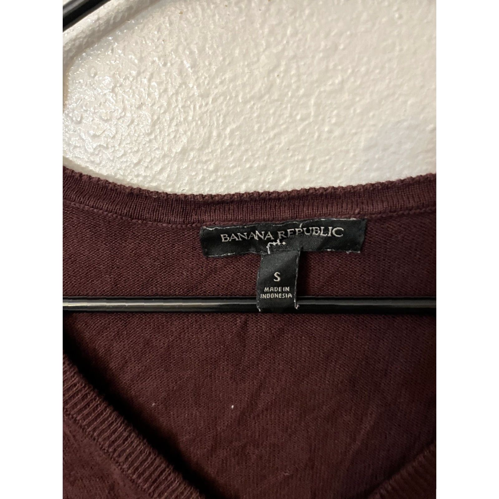 Banana Republic BANANA REPUBLIC Women V-Neck Solid Sweater Size S Brown Long Sleeve Pullover with Pockets Size S / US 4 / IT 40 - 2 Thumbnail