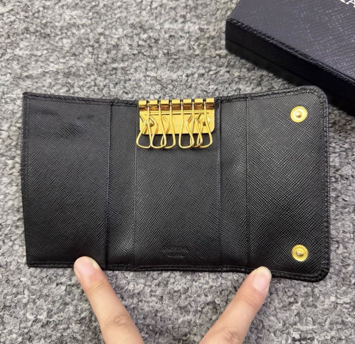 Prada Prada Black Short Key Pouch K12 Size ONE SIZE - 4 Thumbnail