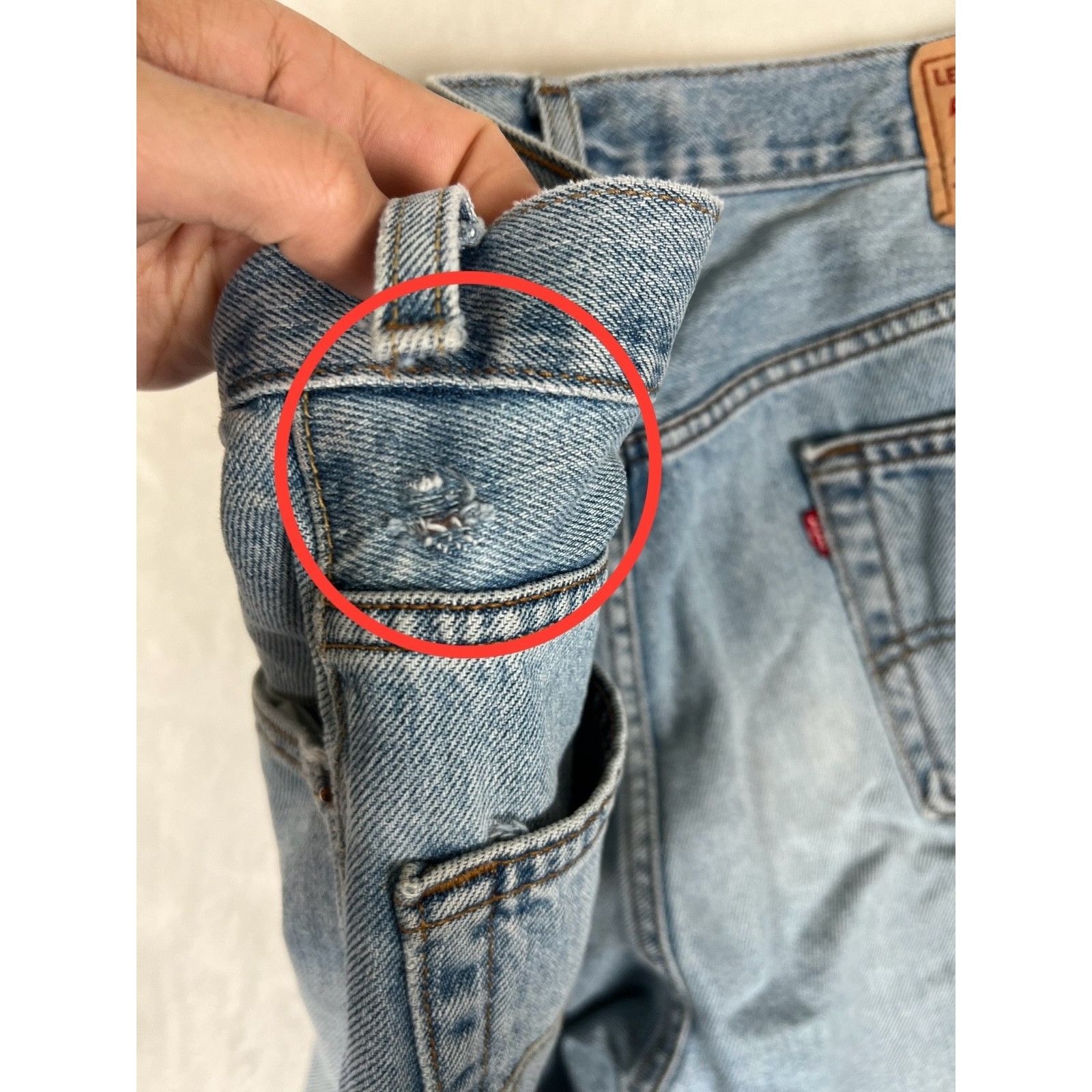 Levi's Vintage 505 Levi’s Blue Denim Jeans Size 36x32 Distressed Gr Size US 36 / EU 52 - 10 Thumbnail
