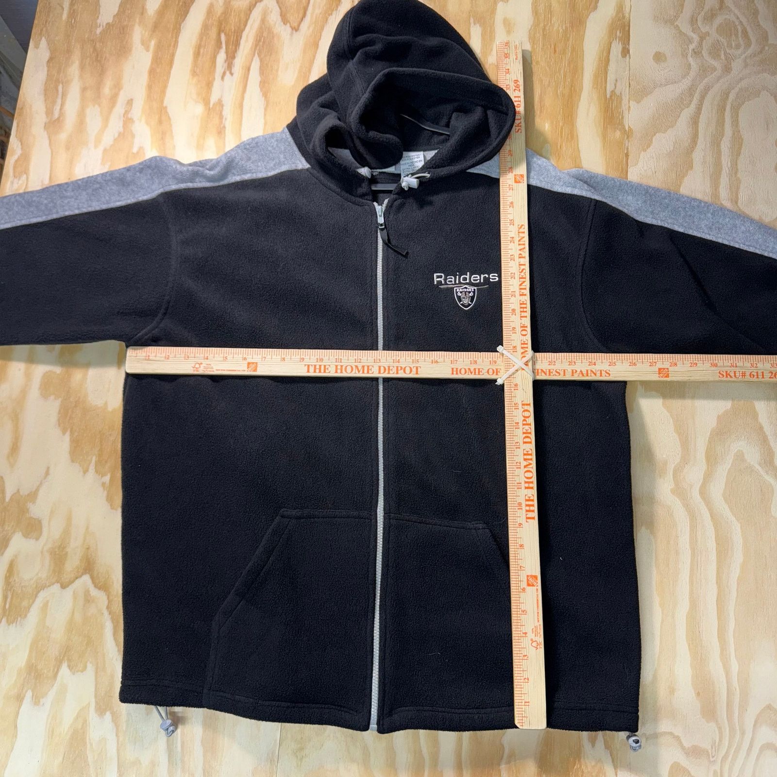 NFL Vintage Y2K Oakland Raiders embroidered fleece zip up hoodie Size US XL / EU 56 / 4 - 4 Thumbnail