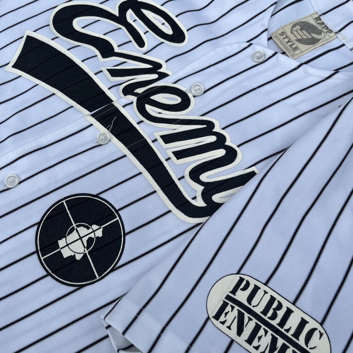 Public Enemy Vintage 1991 Baseball Jersey Public Enemy Size US XL / EU 56 / 4 - 3 Thumbnail