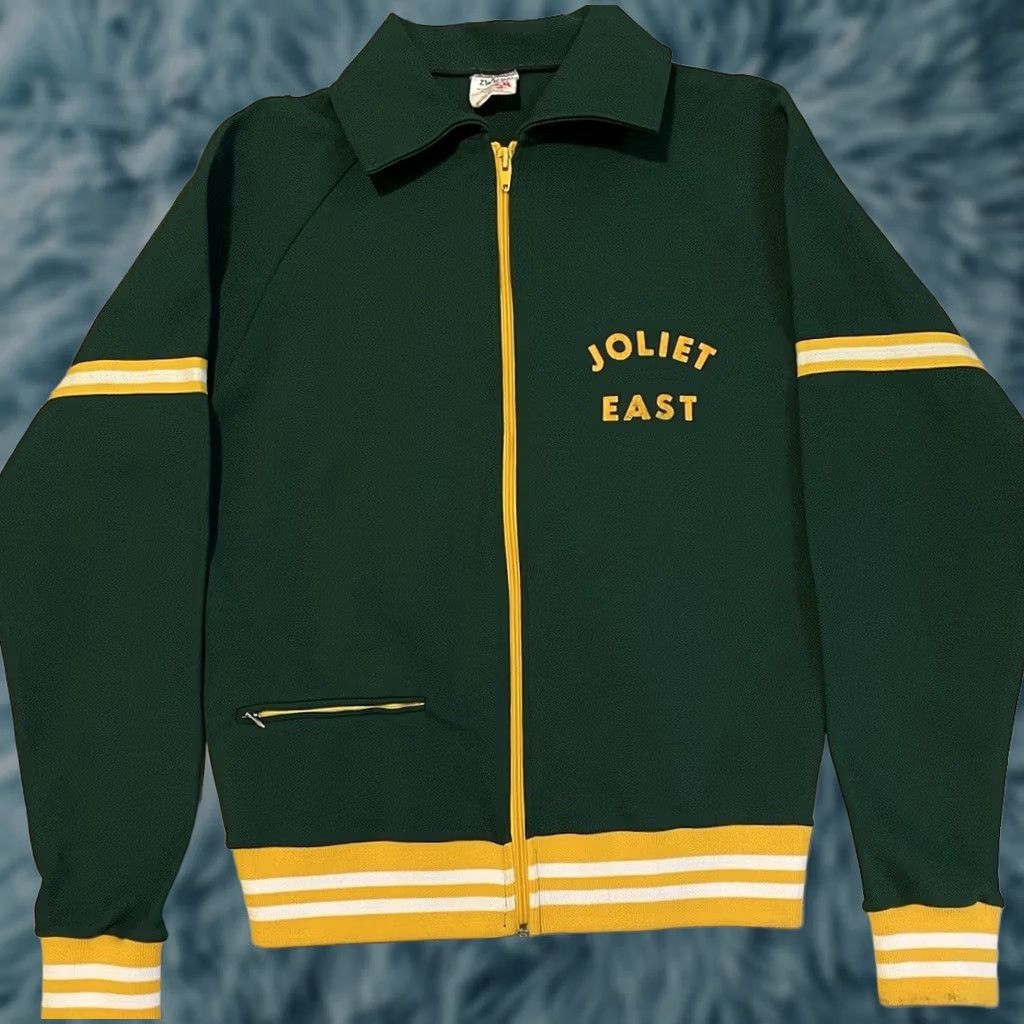 Vintage VINTAGE Joliet East High School Track Jacket S Illinois Football Bomber Green 60s 70s College Grunge Mens Size US S / EU 44-46 / 1 - 1 Thumbnail
