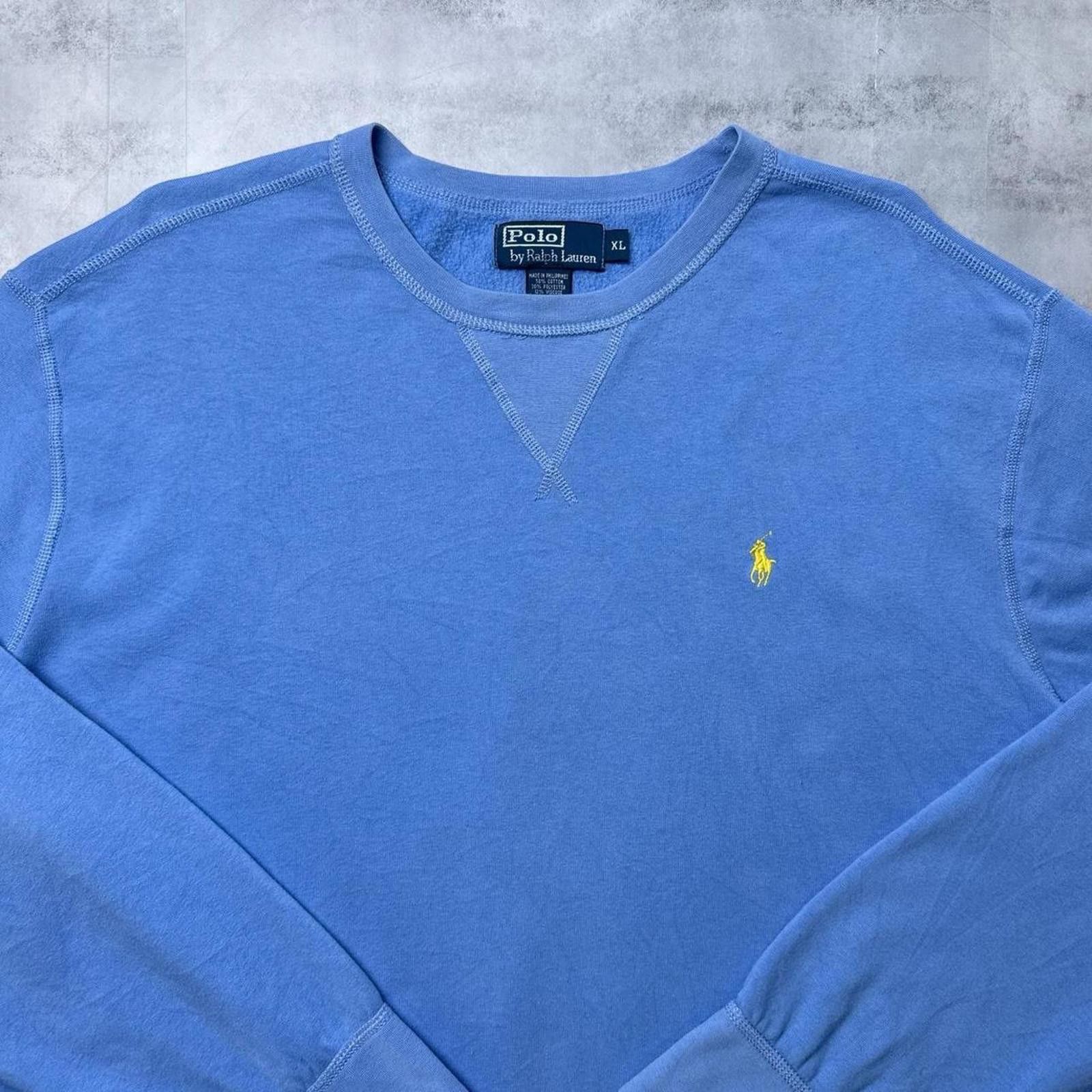 Polo Ralph Lauren Y2K Polo Ralph Lauren 00s Blue Sweatshirt Size US XL / EU 56 / 4 - 2 Thumbnail