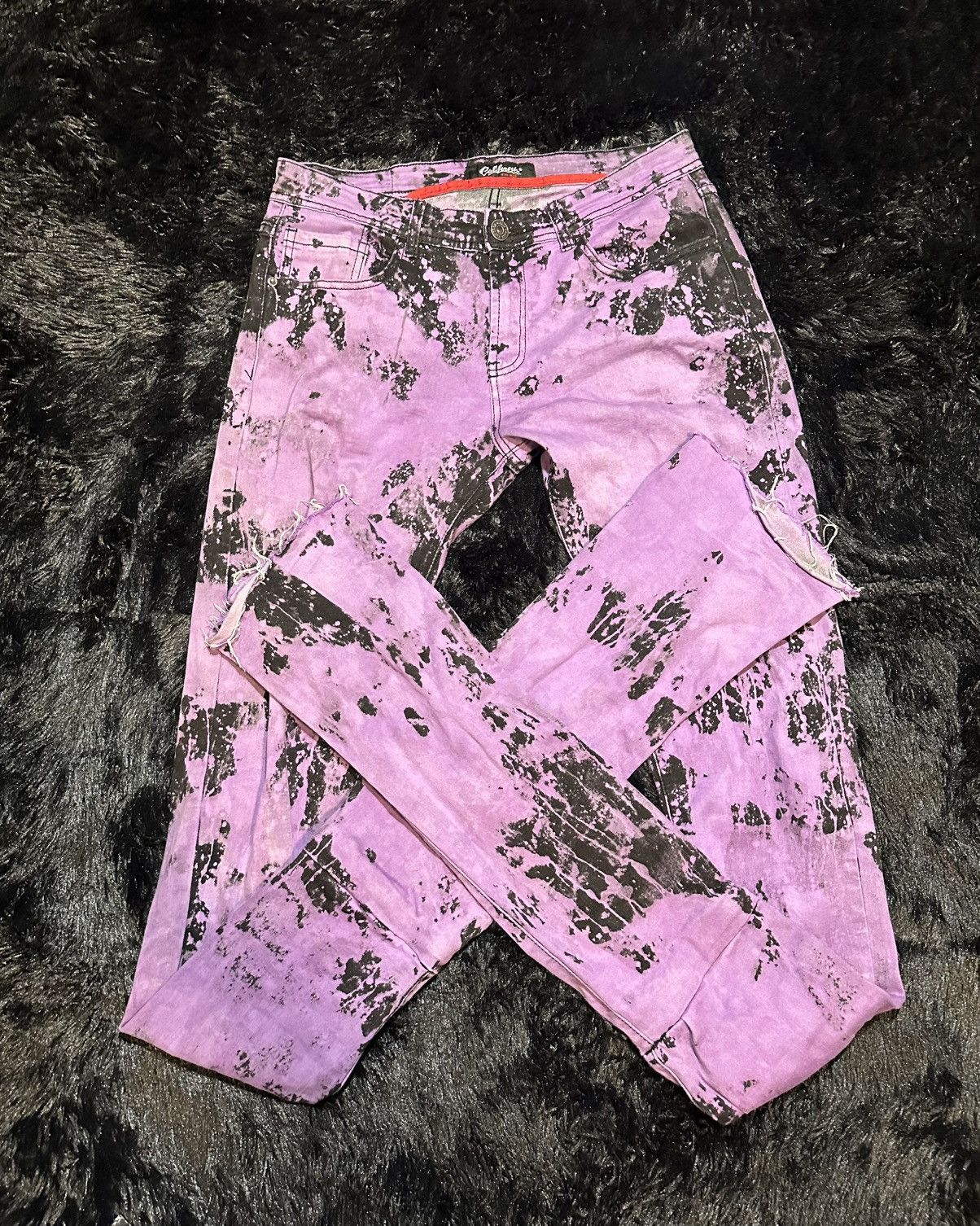 Other Custom Purple Stacked Jeans Size US 34 / EU 50 - 1 Thumbnail