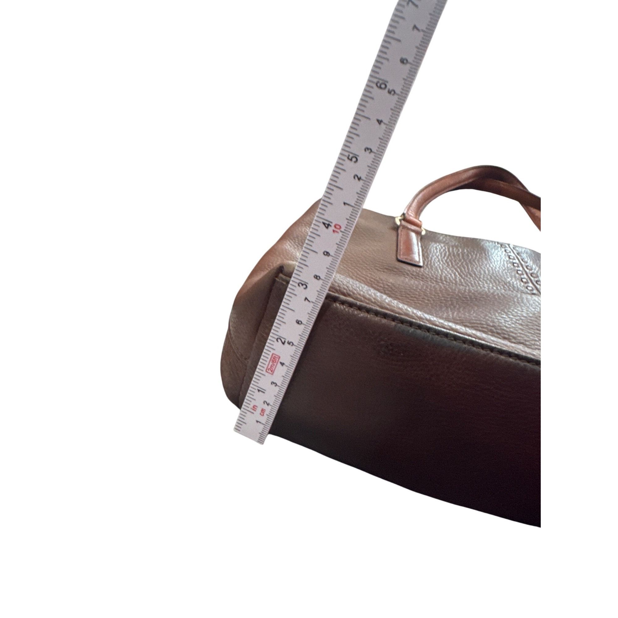 Fossil Fossil Womans Vintage Brown Leather Shoulder Handbag SKU 865 Size ONE SIZE - 7 Thumbnail