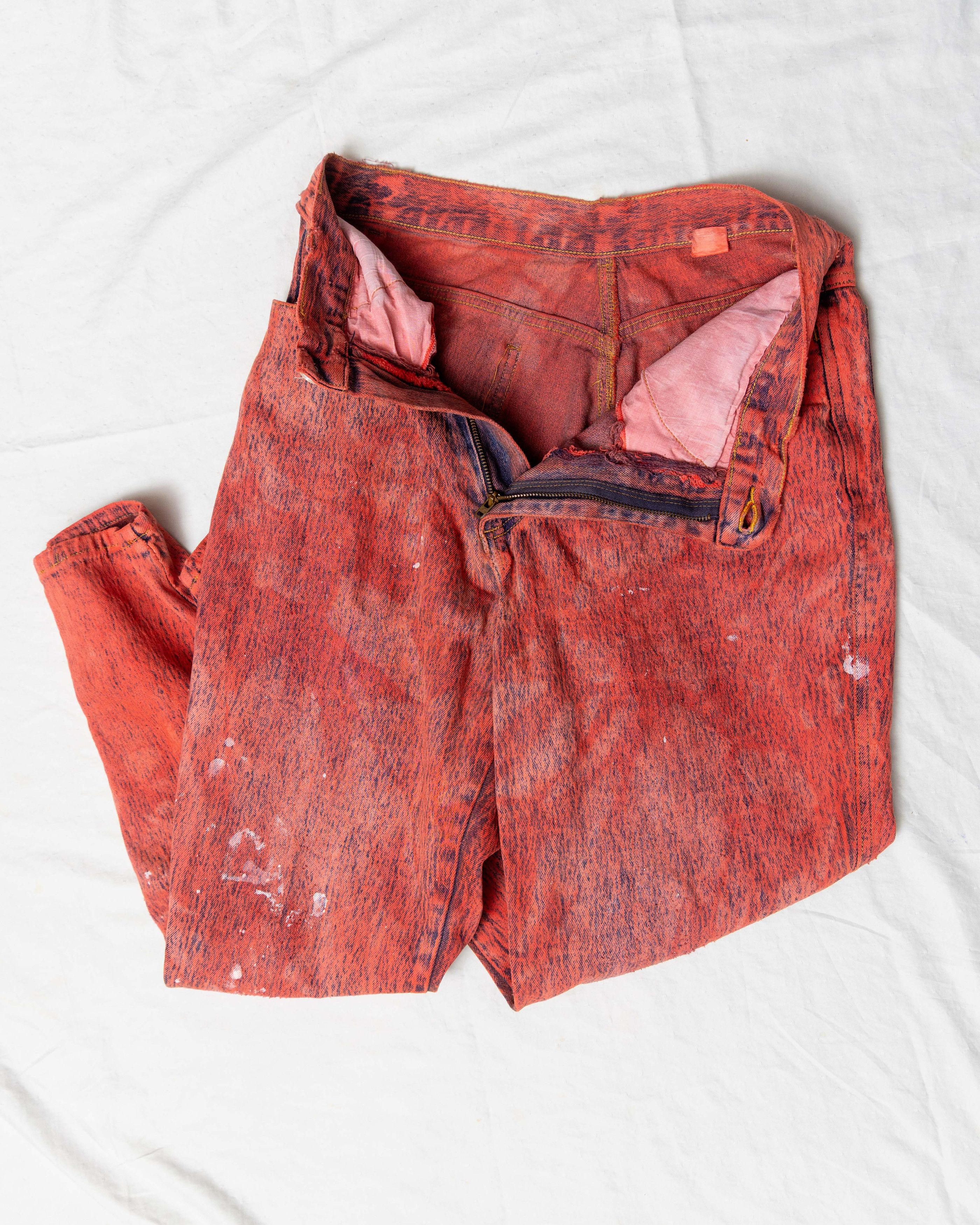 Cadillac × Vintage Vintage Cadillac Club Red Jeans Size US 29 - 4 Thumbnail
