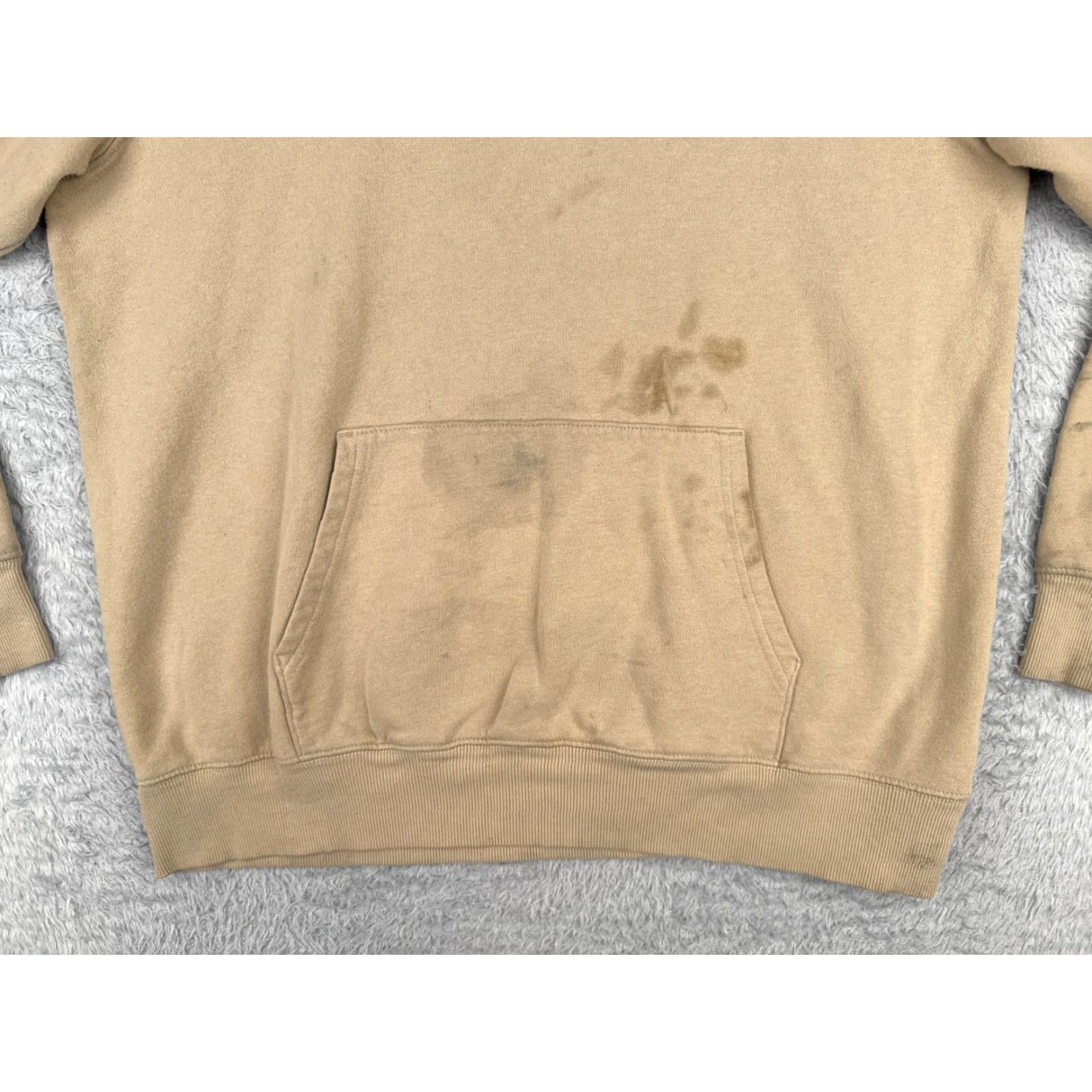 The North Face VINTAGE The North Face Hoodie Shirt Men L Beige Cotton Jersey Logo Embroidered Drawstring Hooded Crew Neck Long Sleeve Sports Outdoor Size US L / EU 52-54 / 3 - 5 Thumbnail