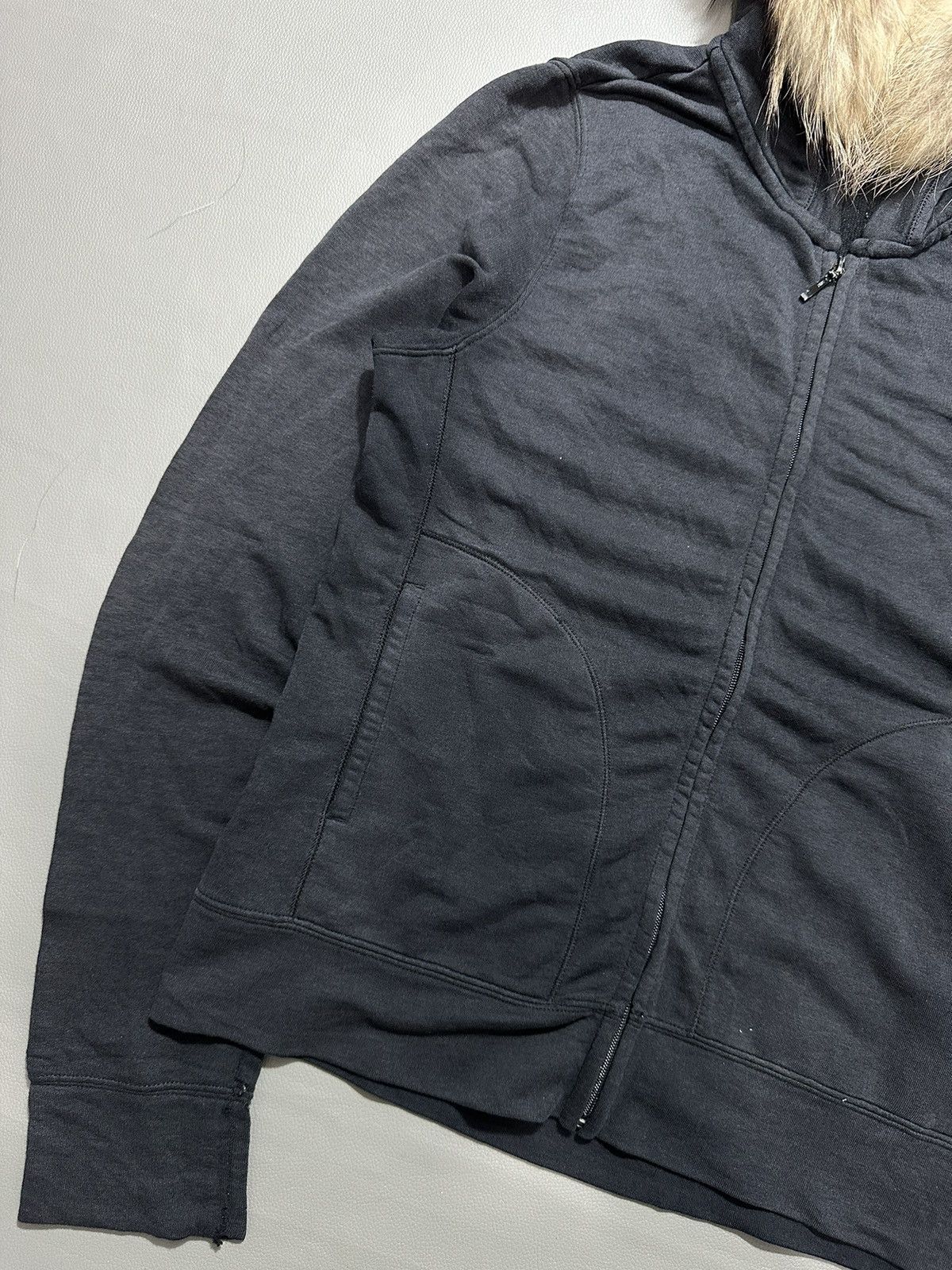 Isamu Katayama Backlash 2000s DRY BLACK HOODED PARKA FUR ZIP HOODIE LGB STYLE Size US S / EU 44-46 / 1 - 4 Thumbnail