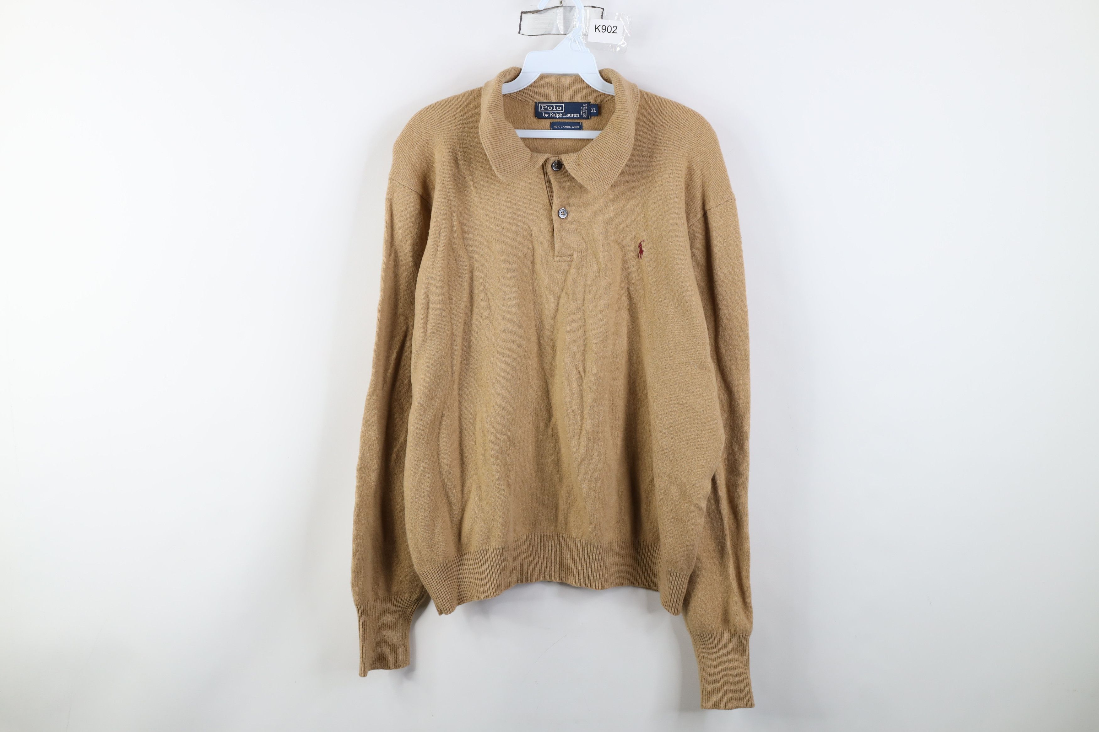 Ralph Lauren Vintage 90s Ralph Lauren Lambswool Collared Sweater Size US XL / EU 56 / 4 - 1 Thumbnail