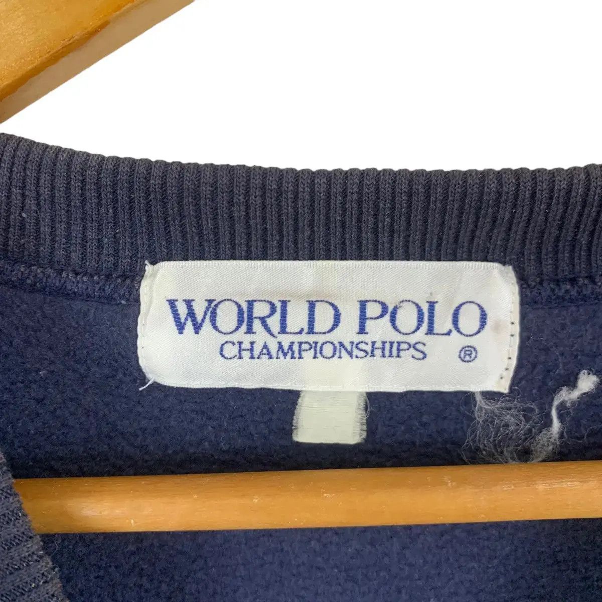 Vintage Vtg WORLD POLO CHAMPIONSHIP Embossed Sweatshirt Size XL / US 12-14 / IT 48-50 - 5 Thumbnail