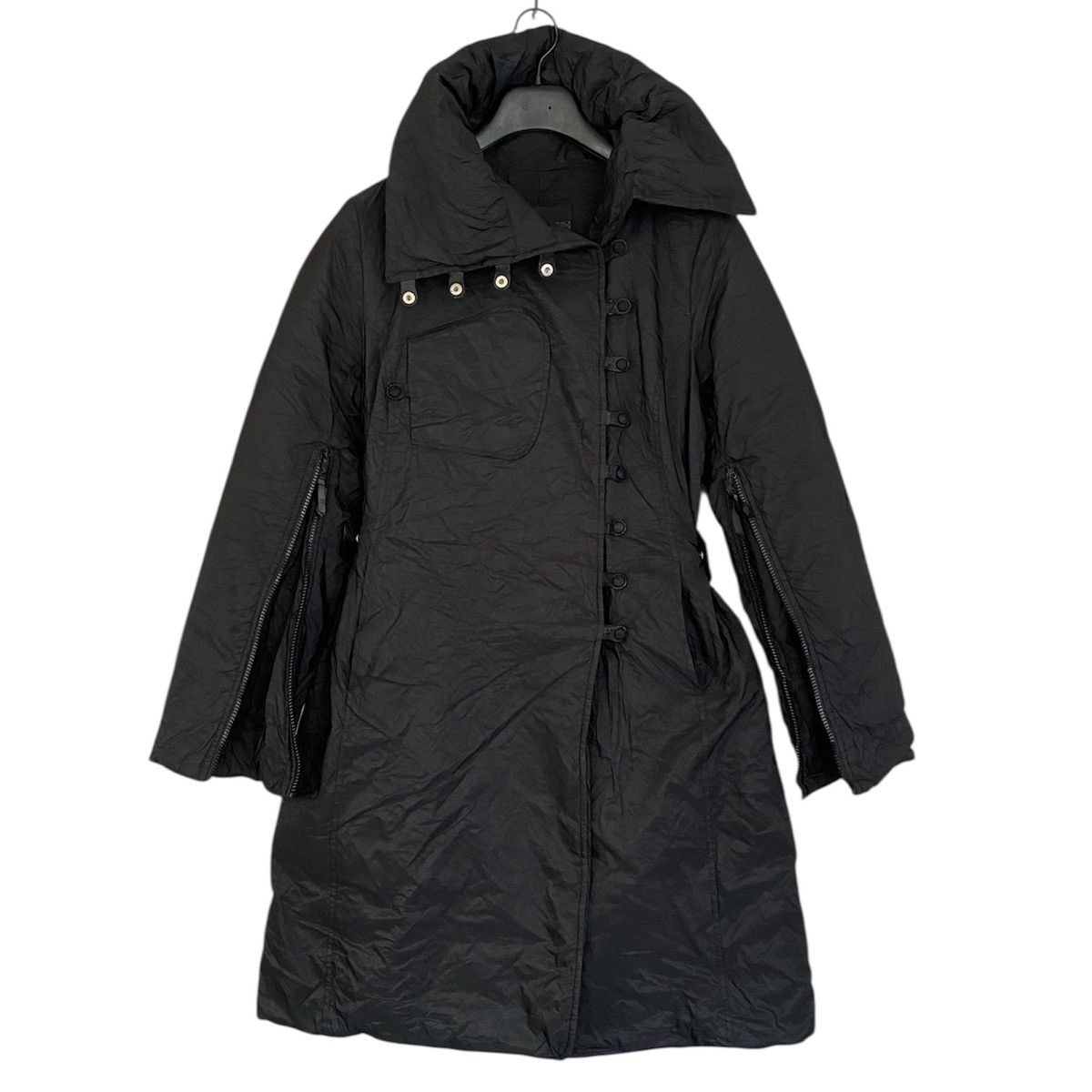 コート ERMANNO SCERVINO Black stretch polyester coat Ermanno Scervino Black Stretch Polyester Coat | Grailed
