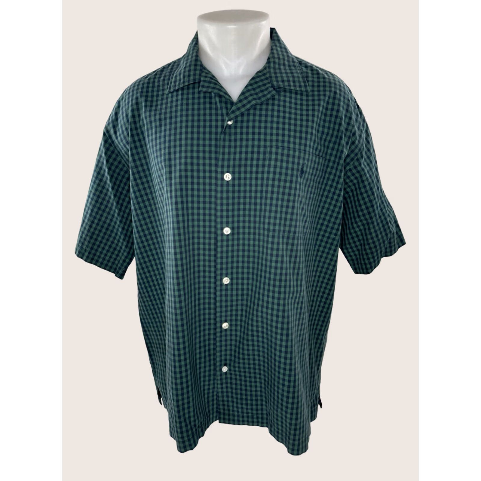 Polo Ralph Lauren POLO RALPH LAUREN Plaid Caldwell XL / 2XL Embroidered Pony Loop Collar Shirt Men Short Sleeve Button-Up Size US XL / EU 56 / 4 - 1 Thumbnail