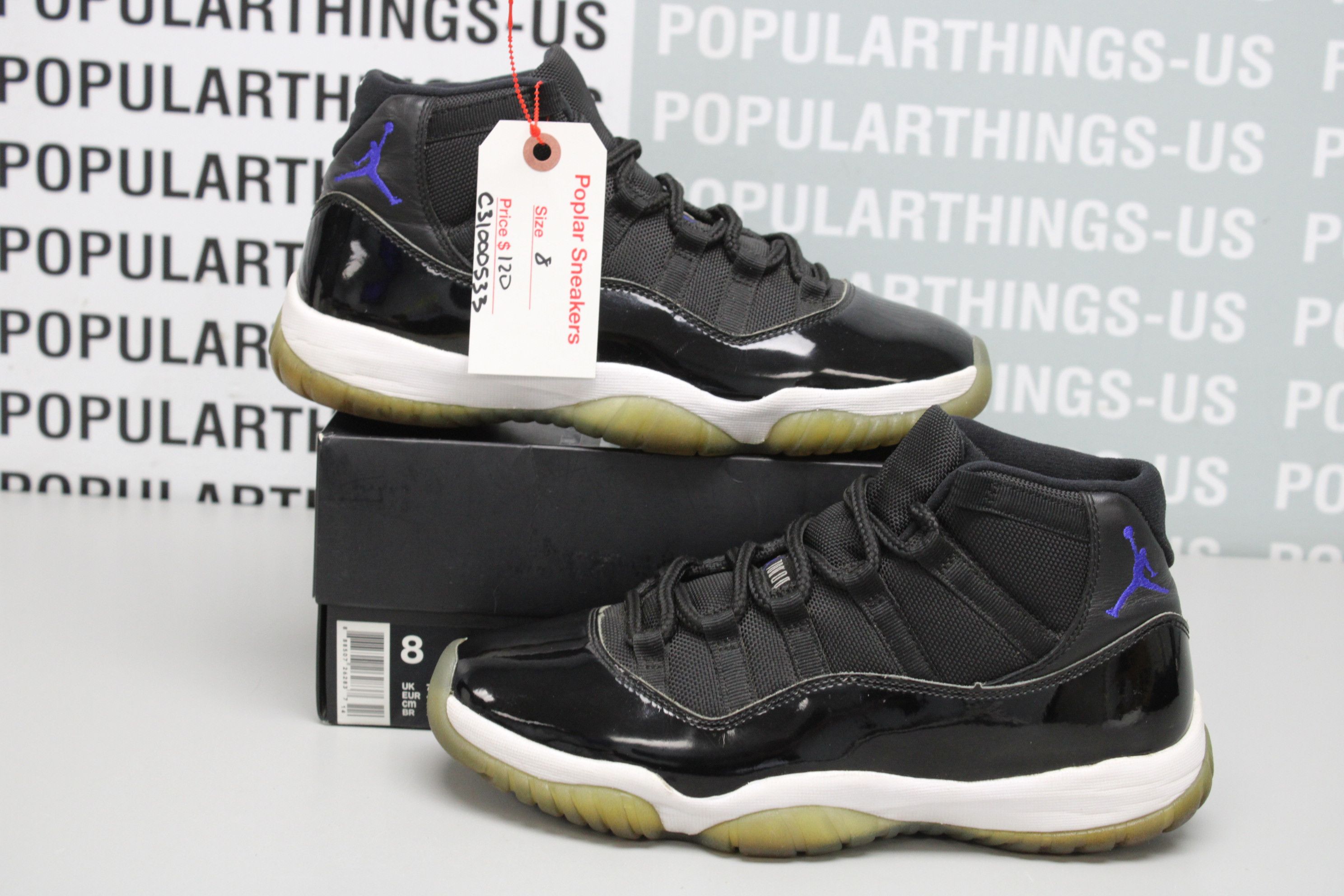 image of Air Jordan 11 Retro Space Jam Size 8 Shoes in Black, Men's