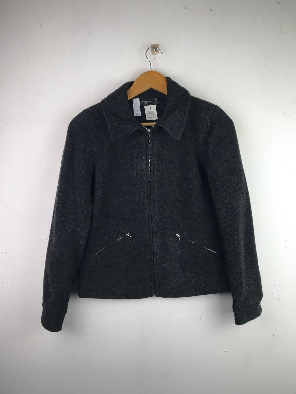 Vintage × agnes b. Vintage Agnes B Wool Jacket Luxury Design Size S / US 4 / IT 40 - 1 Thumbnail