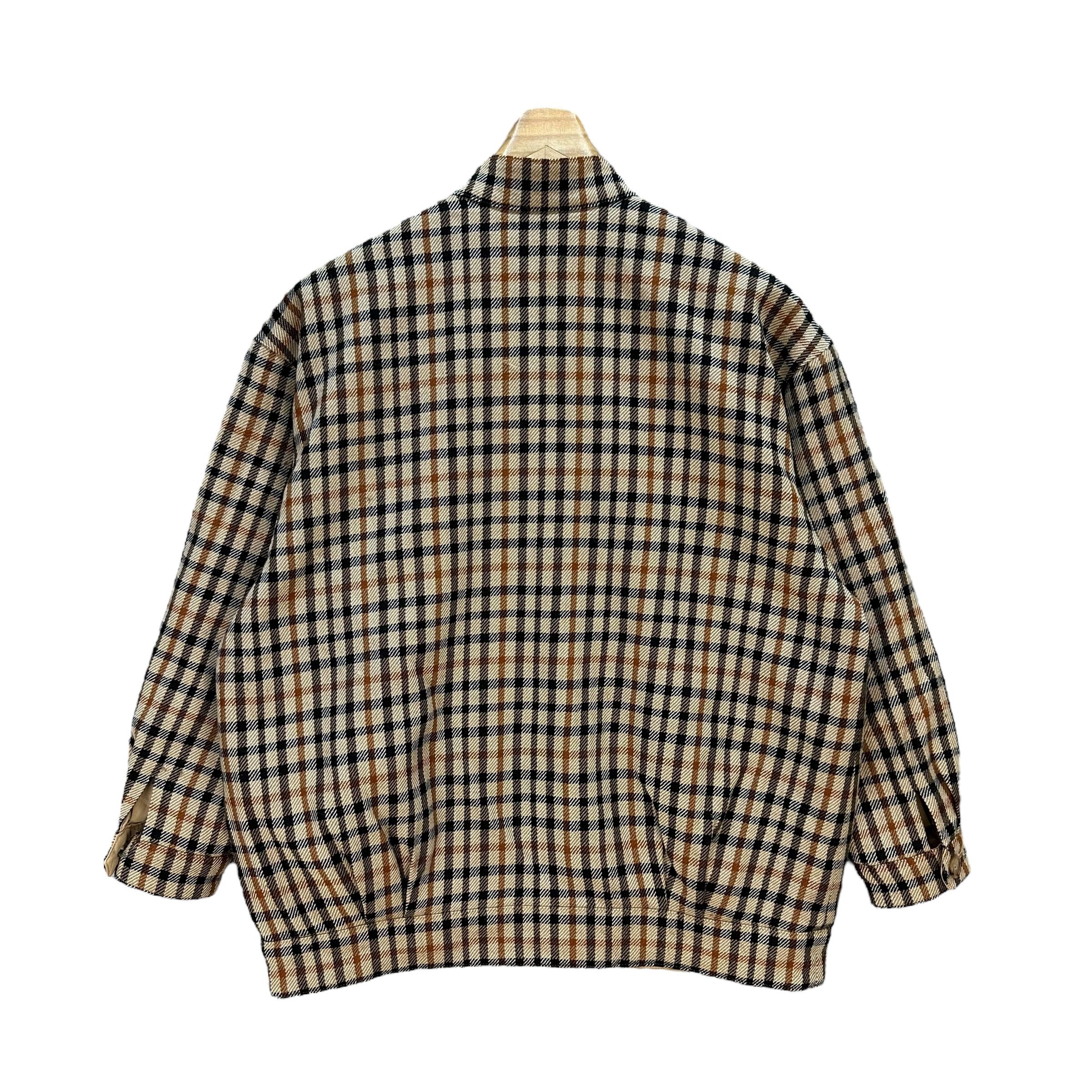 DAKS Vintage 90's DAKS Wool Checked Reversible Jacket #A74-1796 Size US M / EU 48-50 / 2 - 7 Thumbnail