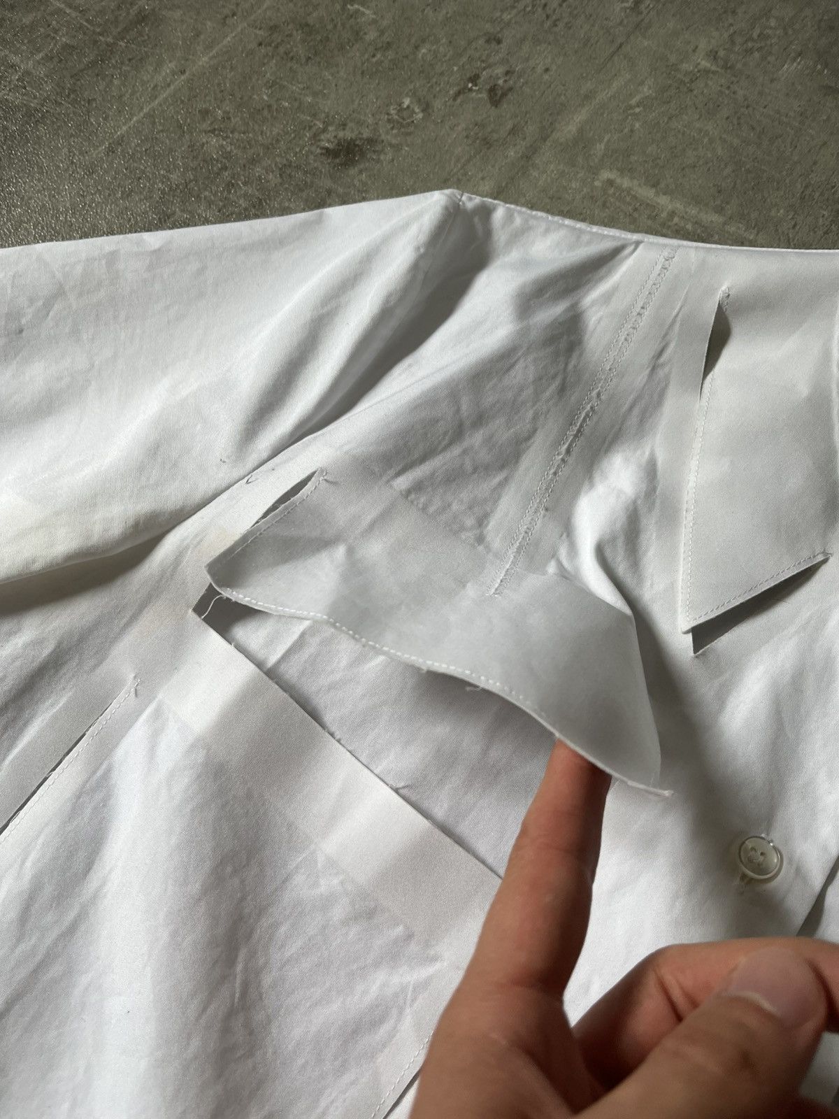 Maison Margiela Maison Margiela S/S 19 white shirt artisanal rare Size US M / EU 48-50 / 2 - 5 Thumbnail