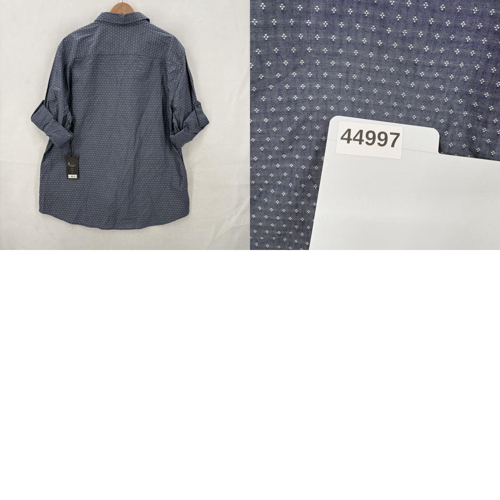 Vintage Rock & Republic Shirt Mens 2XL Blue Print Iconic Button Front Long Sleeve Grunge Size US XXL / EU 58 / 5 - 9 Thumbnail