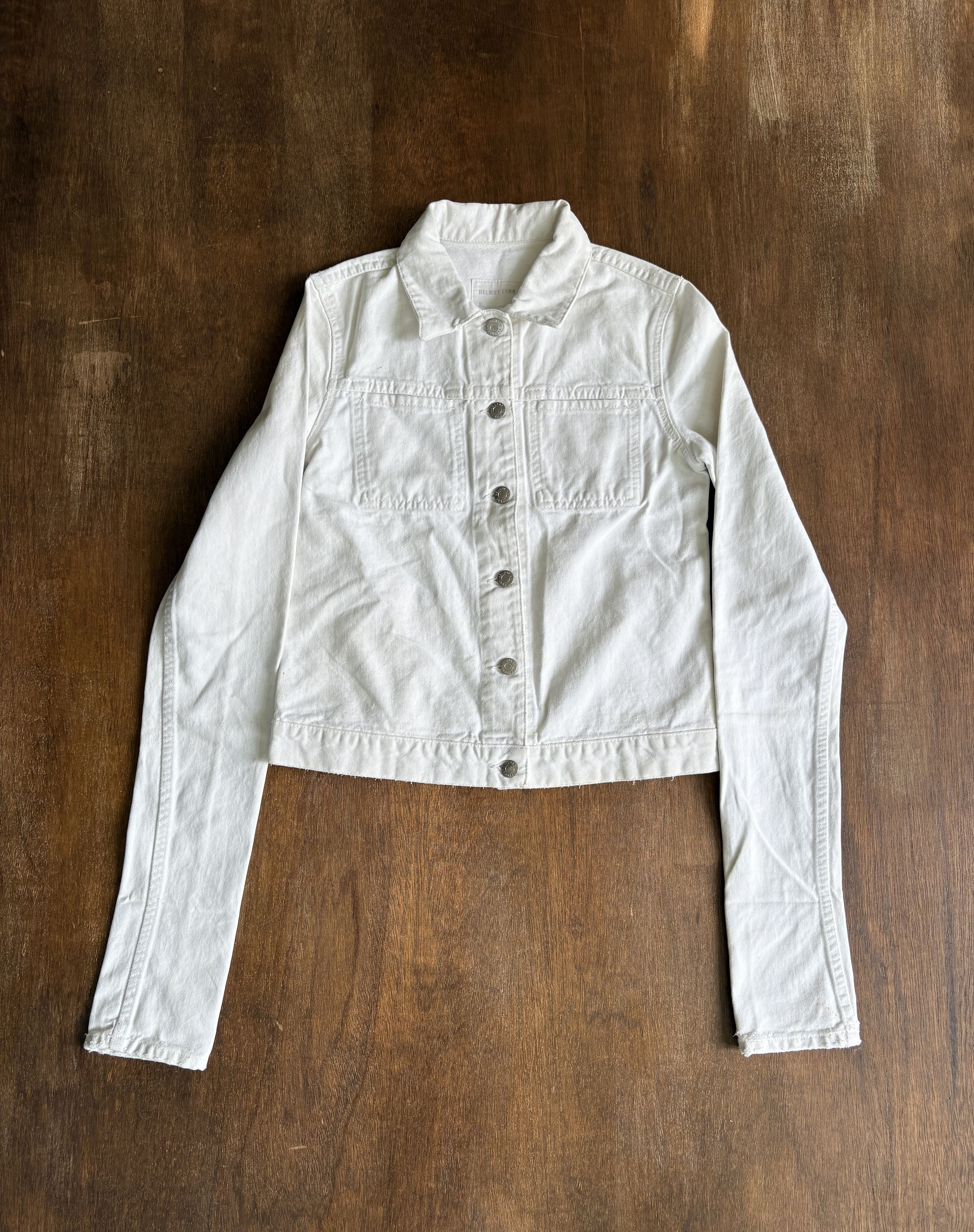 の*様 Helmut Lang white denim jacket 03ss Helmut Lang White Square Shoulder Denim Jacket Helmut Lang