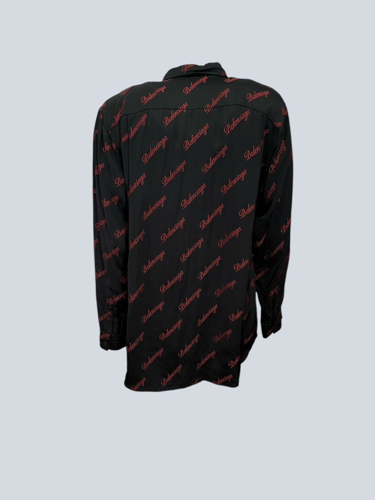 Balenciaga Balenciaga oversized shirt black with all-over logo, 36fr. Size XS / US 0-2 / IT 36-38 - 3 Thumbnail