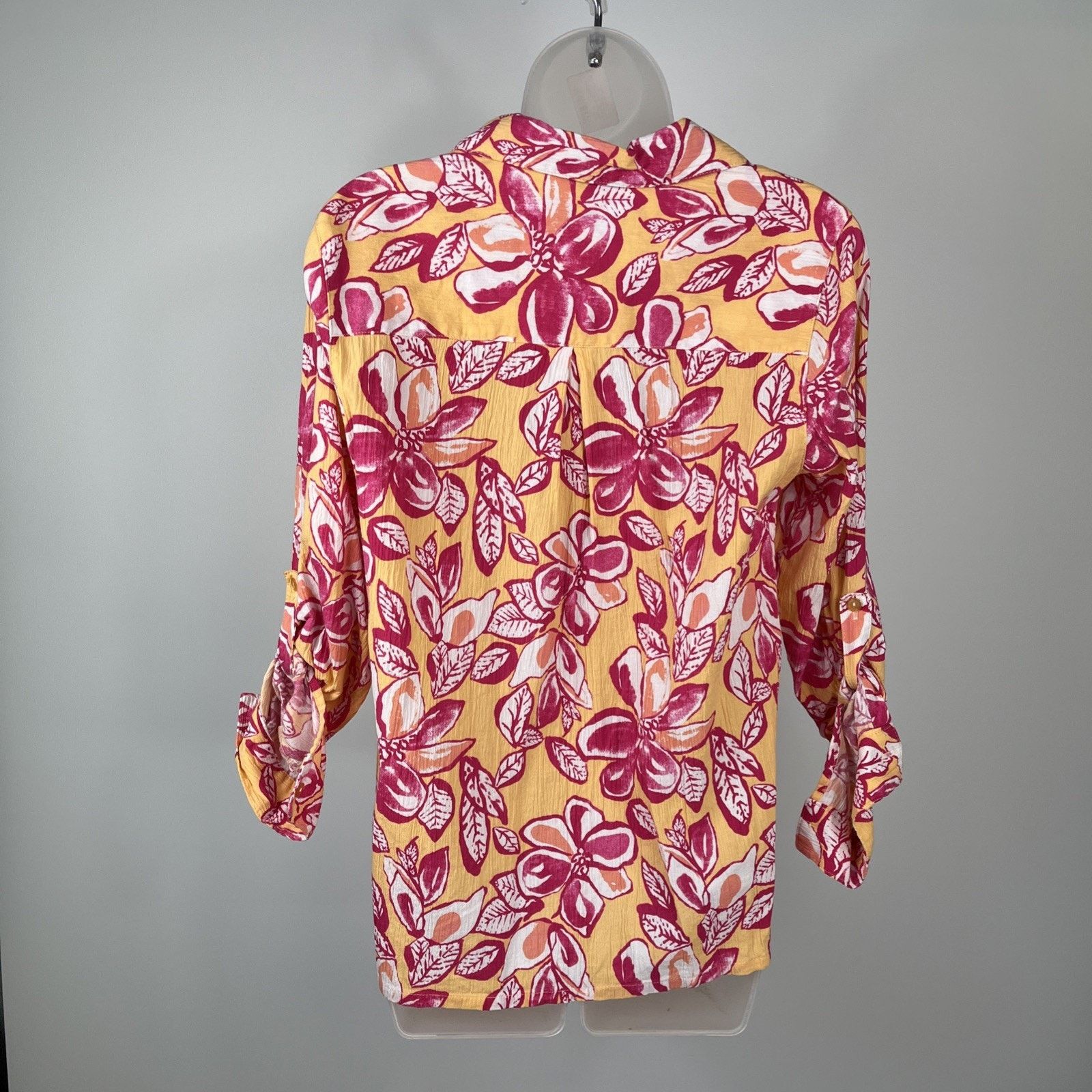 Other Appleseed's orange & pinks floral print shirt medium Petite Size M / US 6-8 / IT 42-44 - 3 Thumbnail