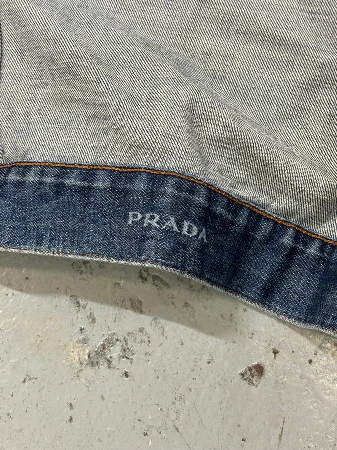 Prada AW2004 Prada Light Blue Denim Cargo Pocket Jacket Size US M / EU 48-50 / 2 - 10 Thumbnail