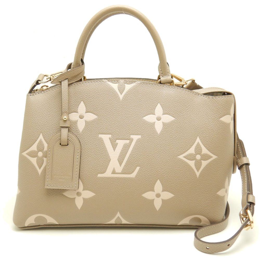 Louis Vuitton Petit Palais PM Handbag Bicolor Tourtrell Creme