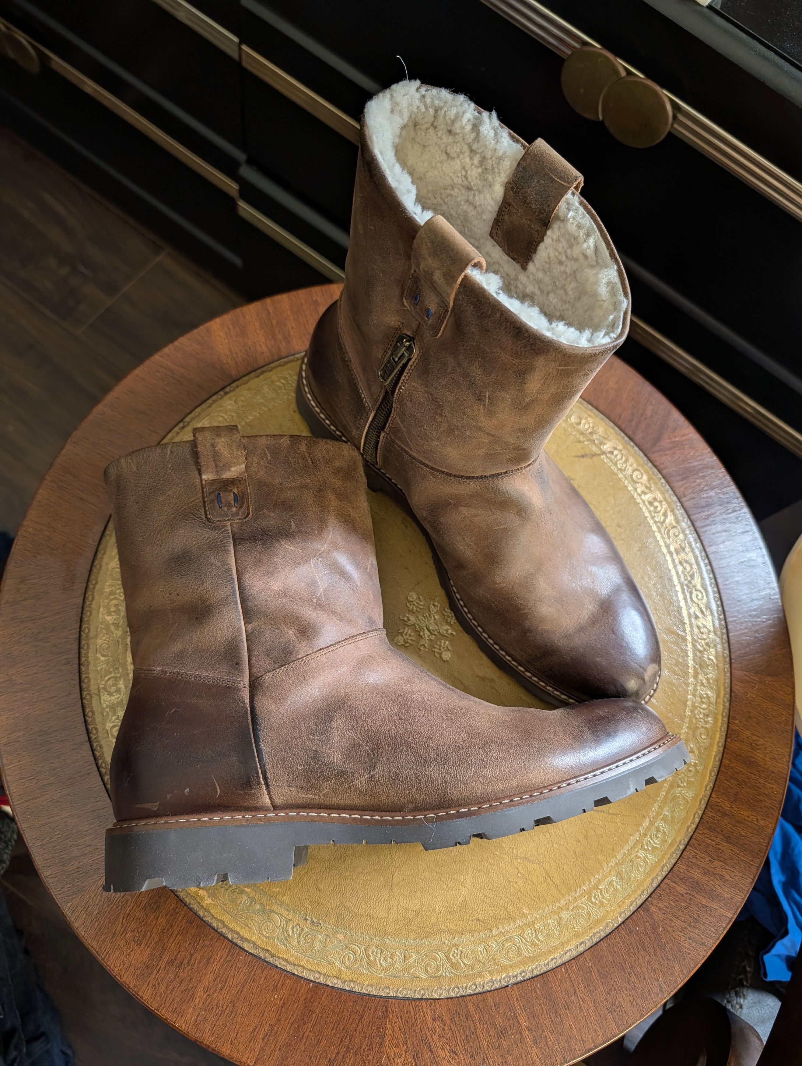Other ROSS SNOW Leather shearling lined Italian Vibram boots Size US 9 / EU 42 - 1 Thumbnail