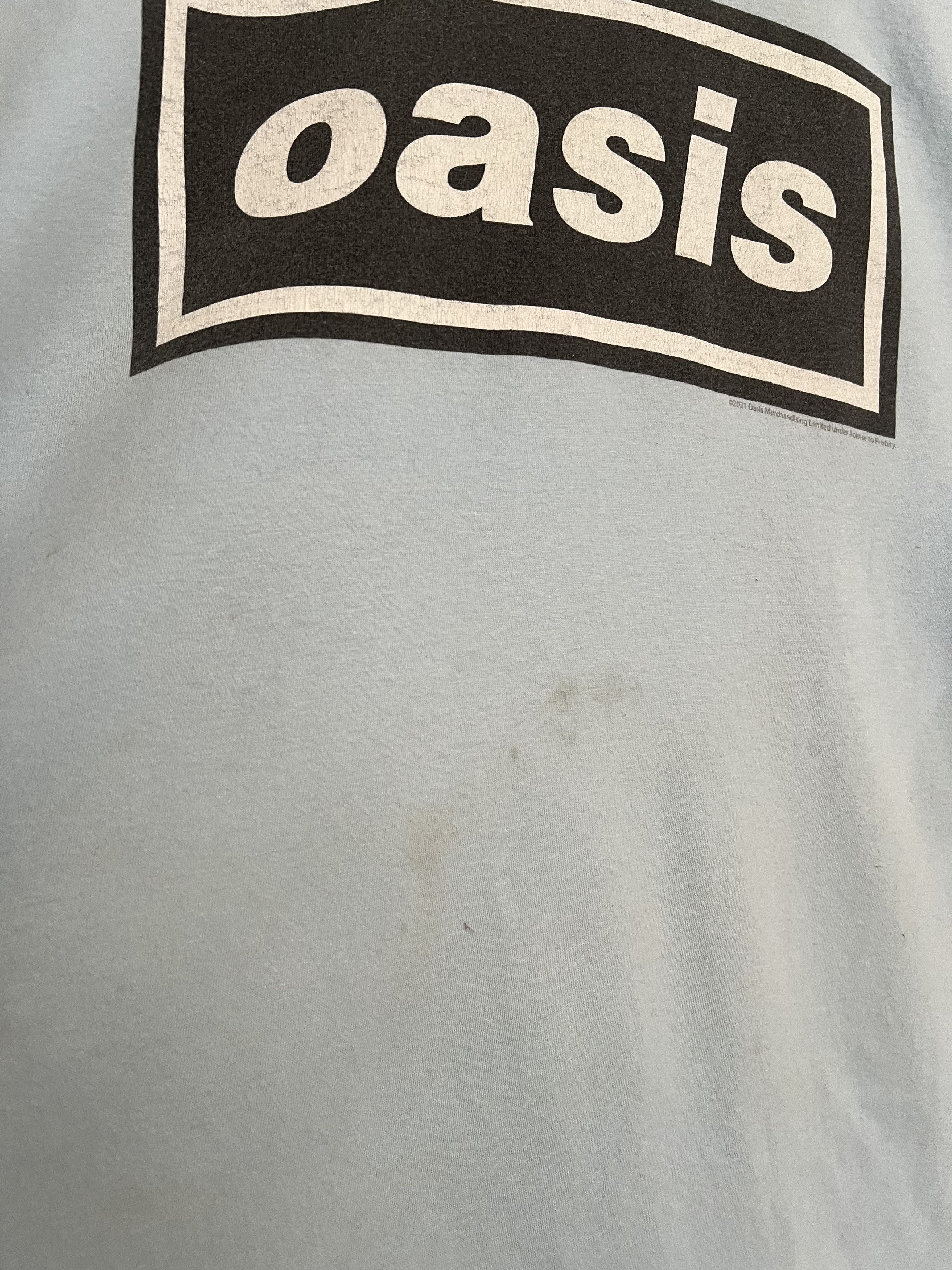 Band Tees Vintage 2021 Oasis Britpop Blue T-shirt Size US XL / EU 56 / 4 - 11 Thumbnail