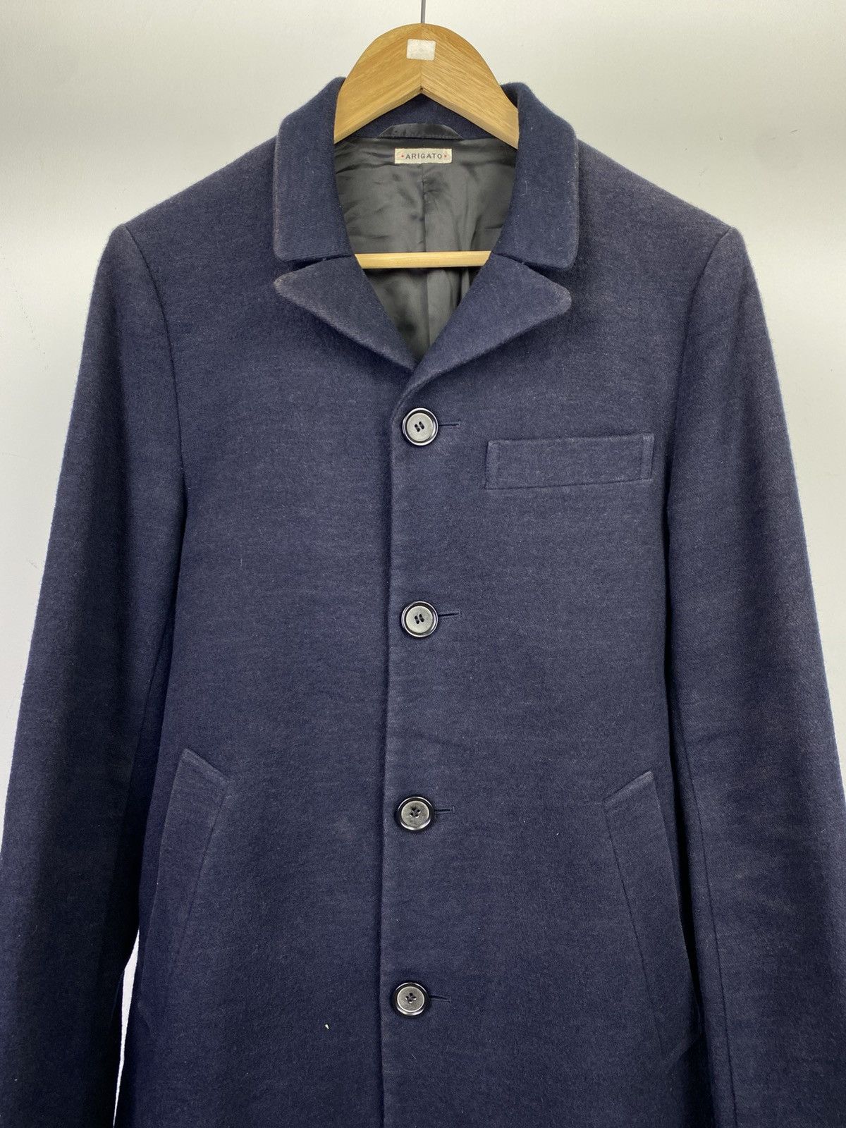 Japanese Brand Blue Blue Japan Sunfaded Indigo Wool Blend Overcoat Size US S / EU 44-46 / 1 - 5 Thumbnail