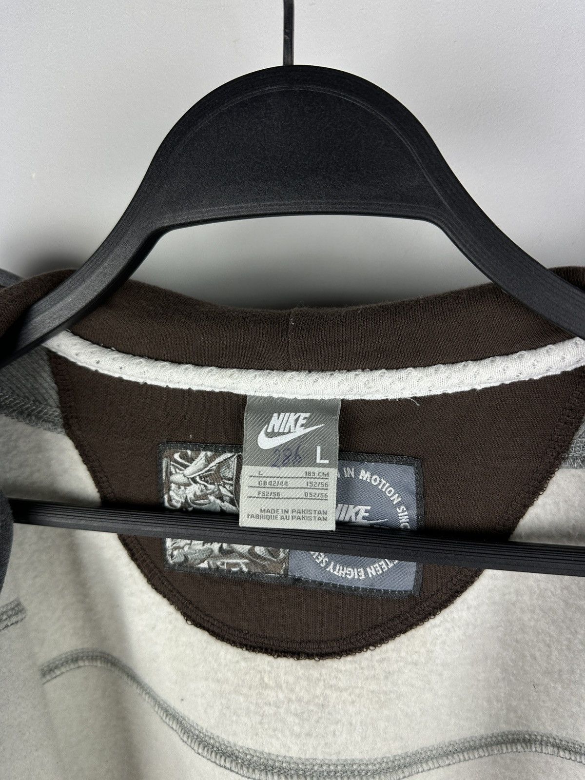 Nike × Vintage Vintage Y2K Nike Baggy Multilogo Zip Up Hoodie Size US L / EU 52-54 / 3 - 6 Thumbnail