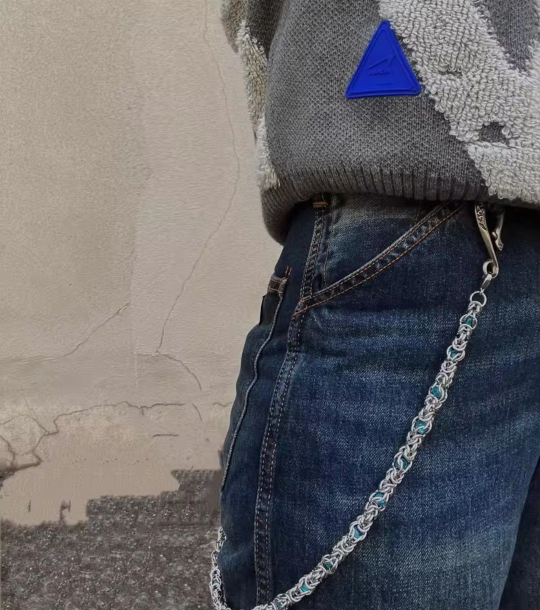 Jean Snake Bone Blue Stone Jeans Chain Accessories Size ONE SIZE - 1 Thumbnail