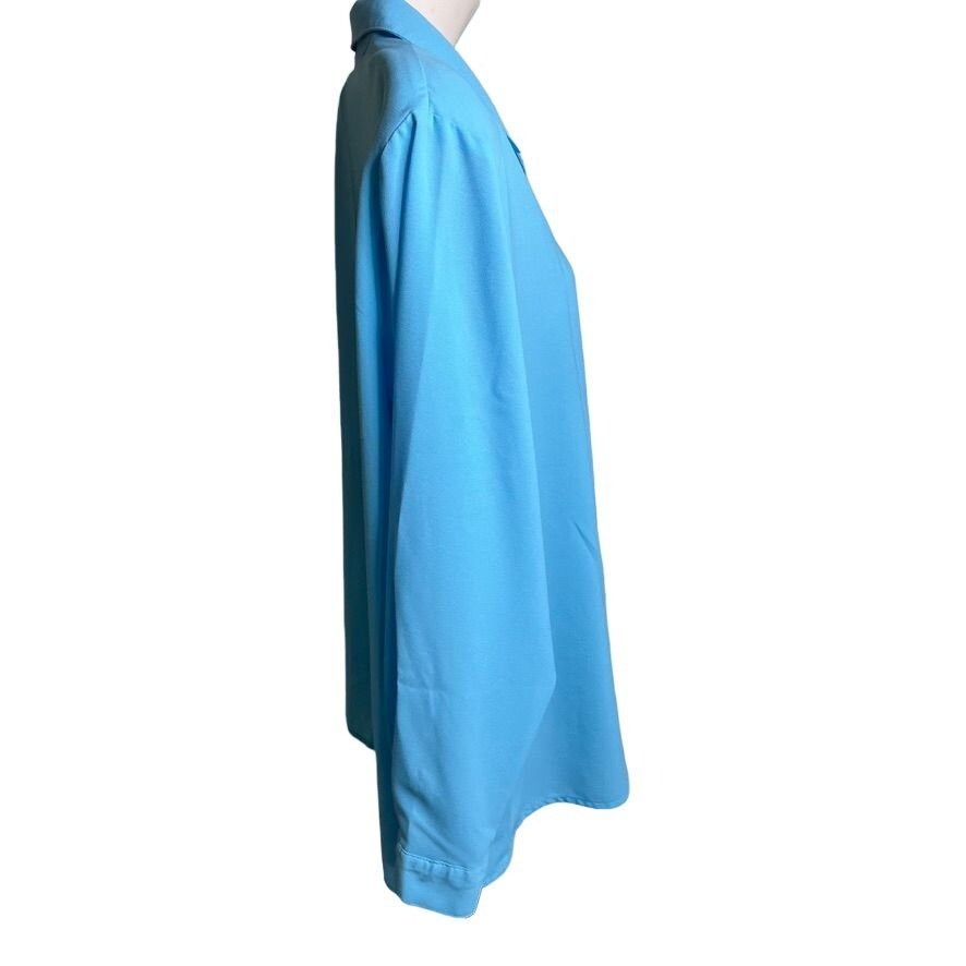 Other Womens Button Down Dress Blouse Lightweight Blue Top Plus Si Size XL / US 12-14 / IT 48-50 - 5 Thumbnail