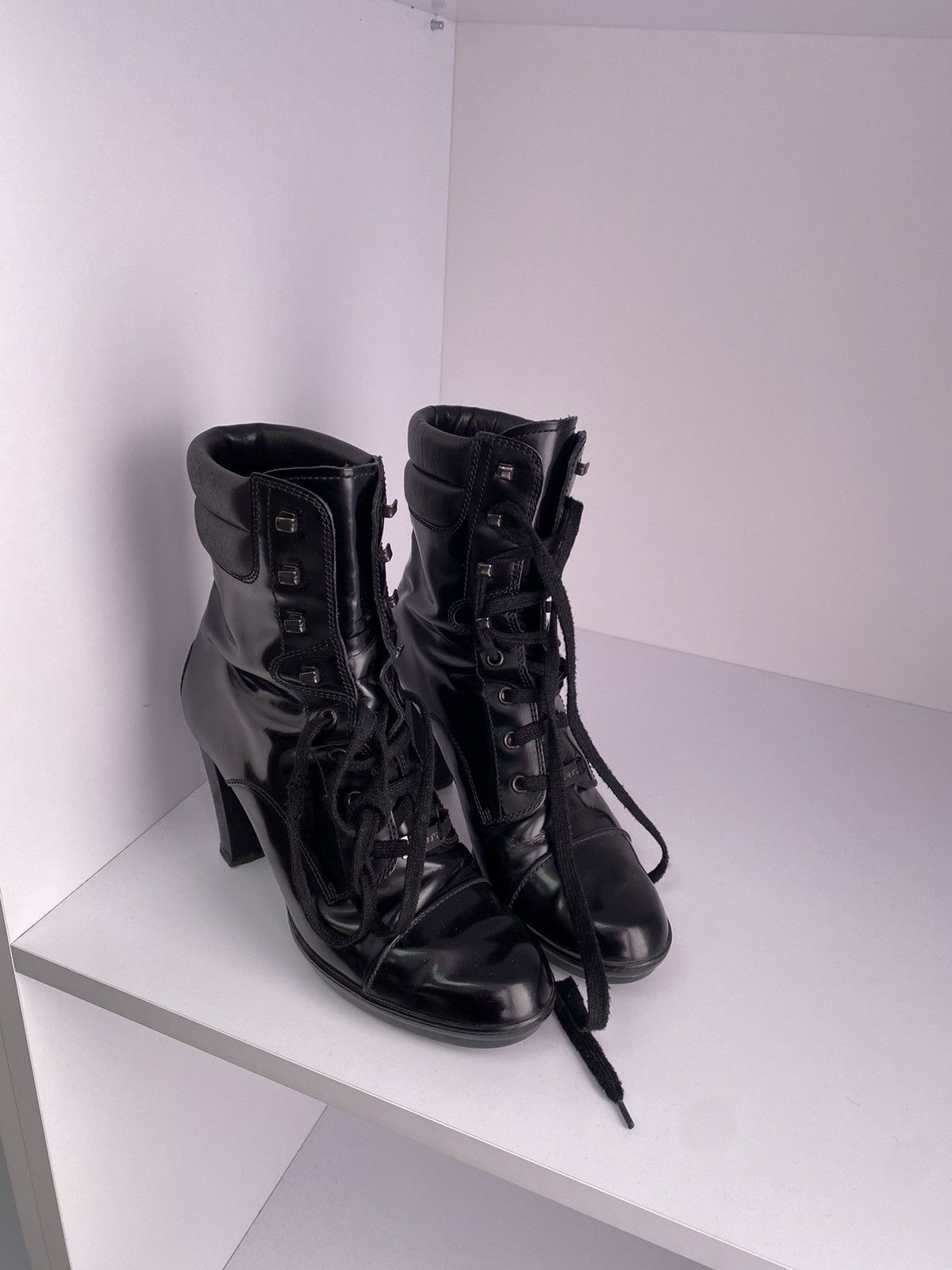 Tod's × Vintage Vintage Tod's Patent Leather Women’s Boots Size US 8.5 / IT 38.5 - 1 Thumbnail