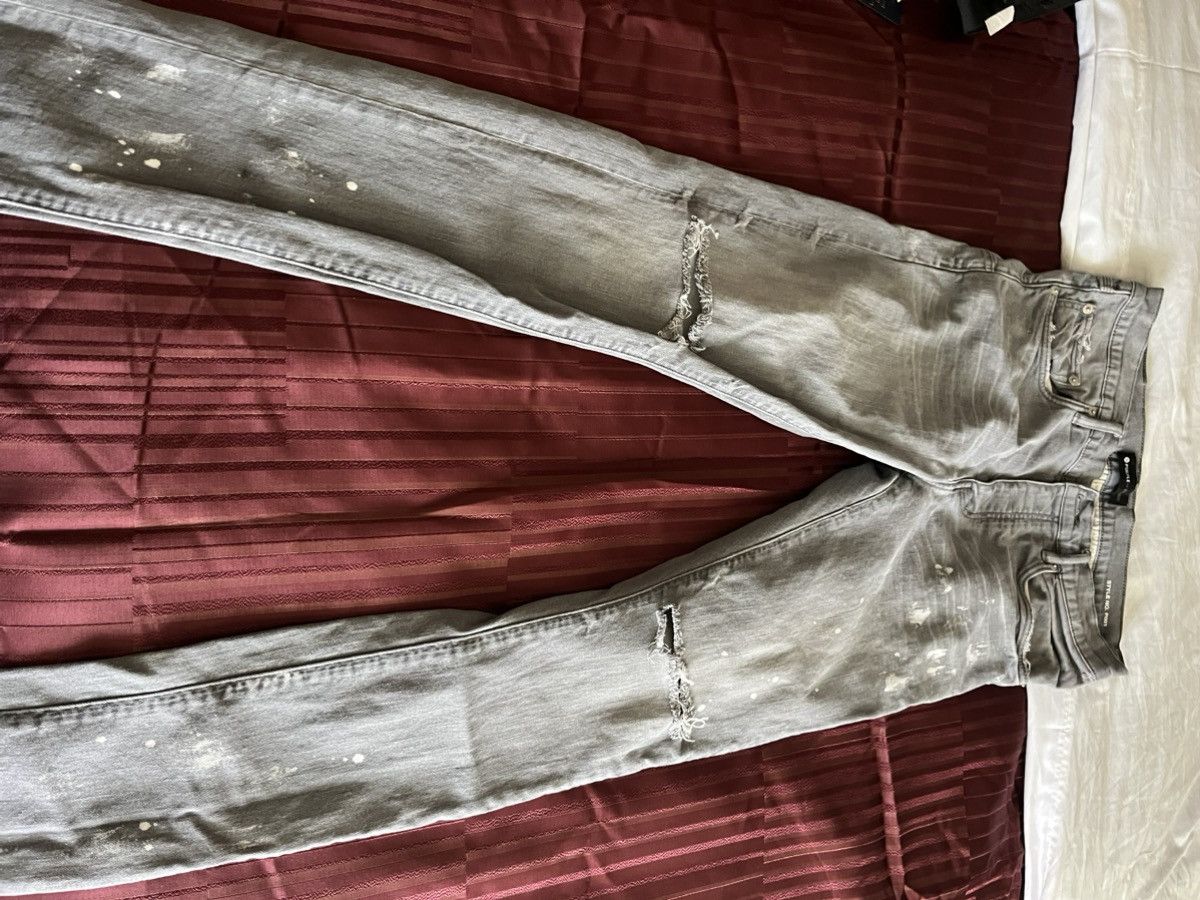 Purple Brand Purple Brand P001 Slim Fit Gray Paint Splatter Jeans Size 32 Size US 32 / EU 48 - 5 Thumbnail