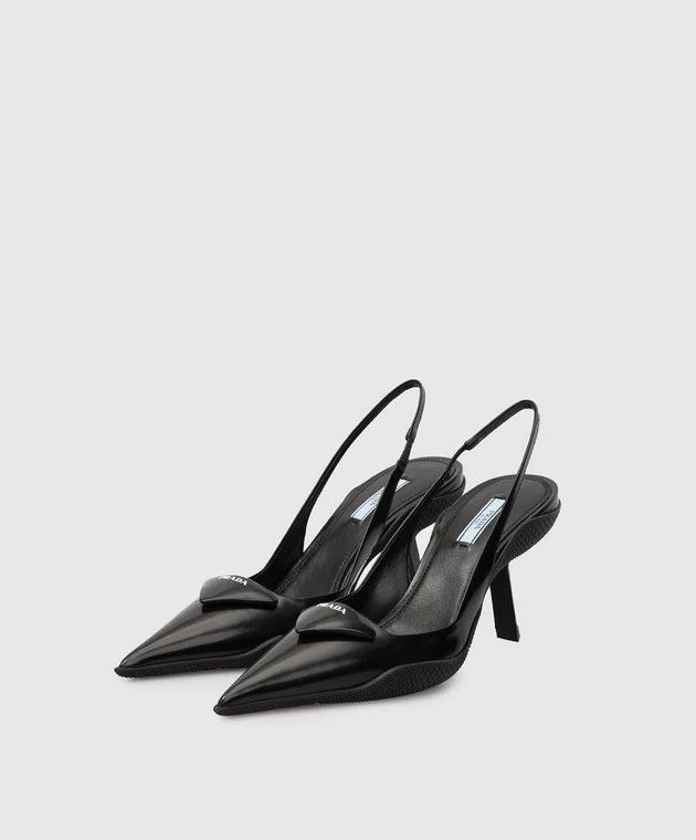 Prada o1la1rc1a0724 Heeled Pump in Black Size US 8.5 / IT 38.5 - 3 Thumbnail