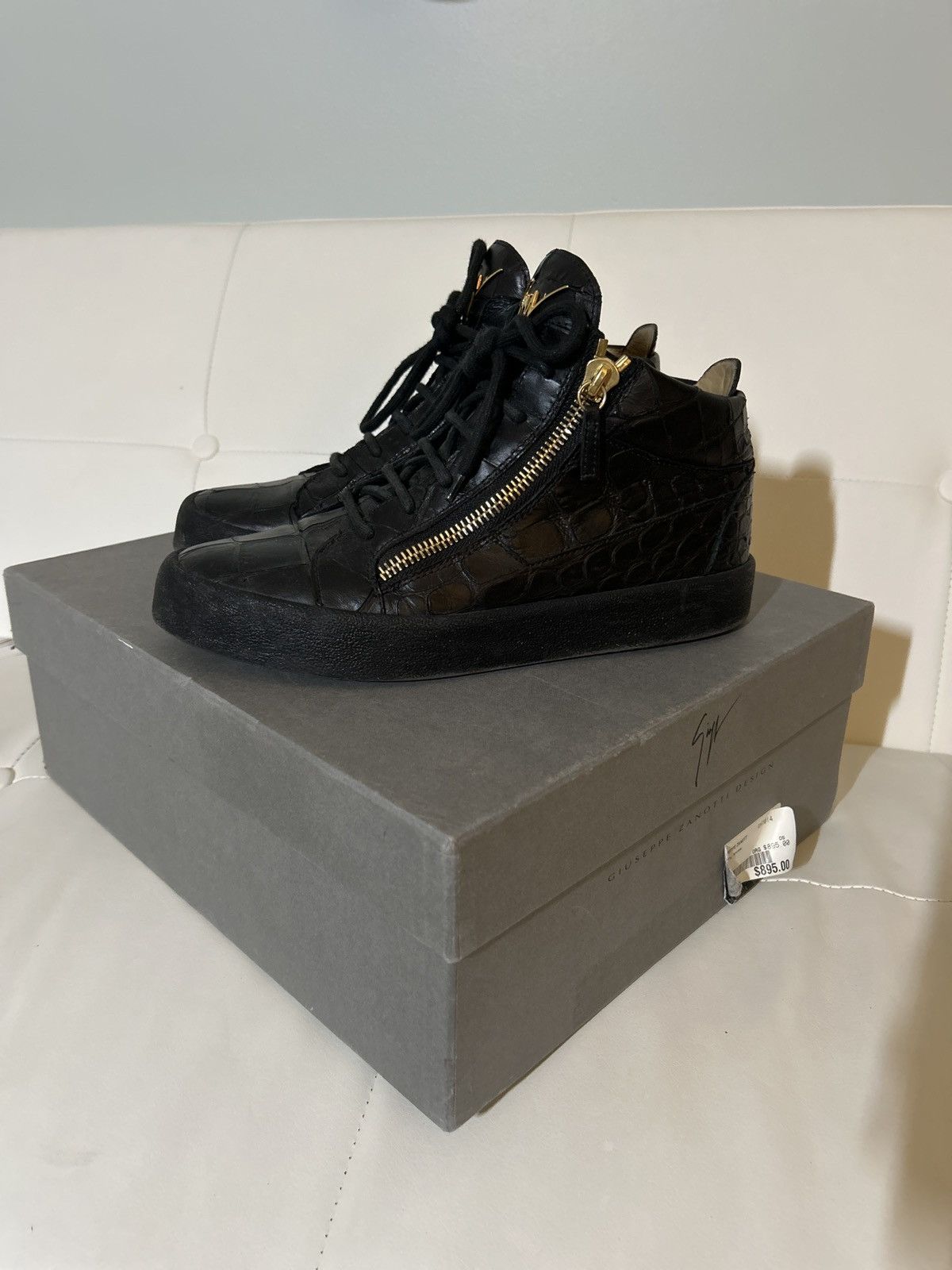 Giuseppe Zanotti Giuseppe Zanotti Matt Croc Mid Sneaker Size US 10 / EU 43 - 8 Thumbnail