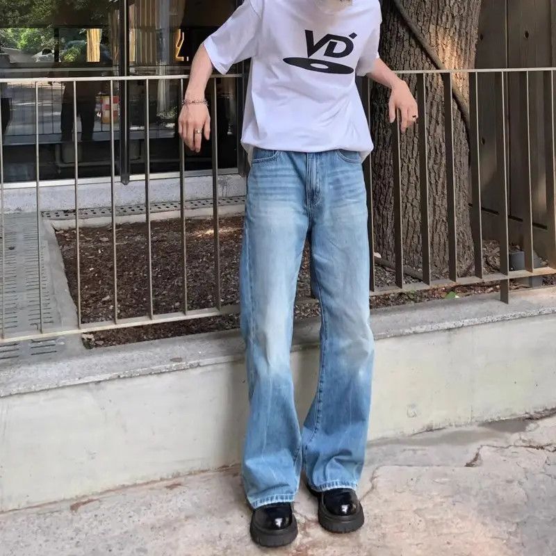 Japanese Brand Retro washed micro flared jeans Size US 32 / EU 48 - 1 Thumbnail