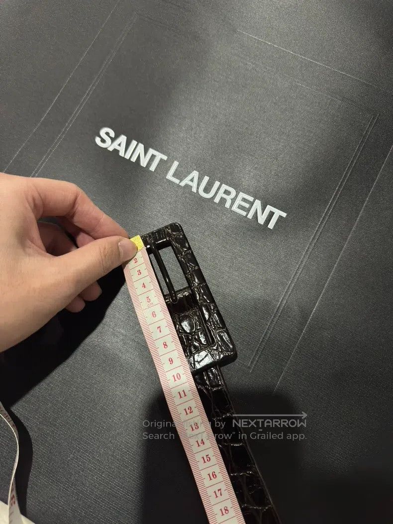 Saint Laurent Paris Saint Laurent Paris size 75 Large Embossed Belt Size ONE SIZE - 7 Thumbnail