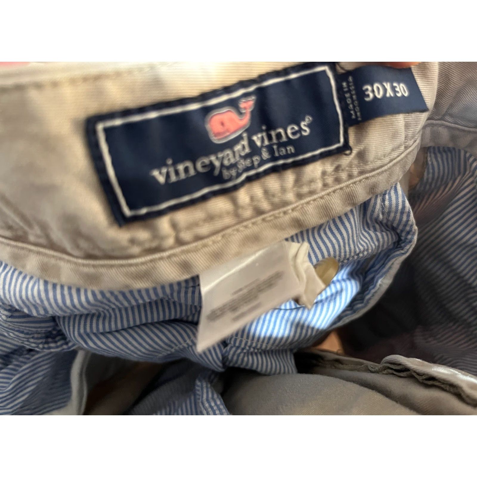 Vineyard Vines Vineyard Vines Breaker Slim Fit Chino Pants Mens 30x30 Beige Cotton Spandex Breathable Pockets Flat Front Solid Size US 30 / EU 46 - 5 Thumbnail