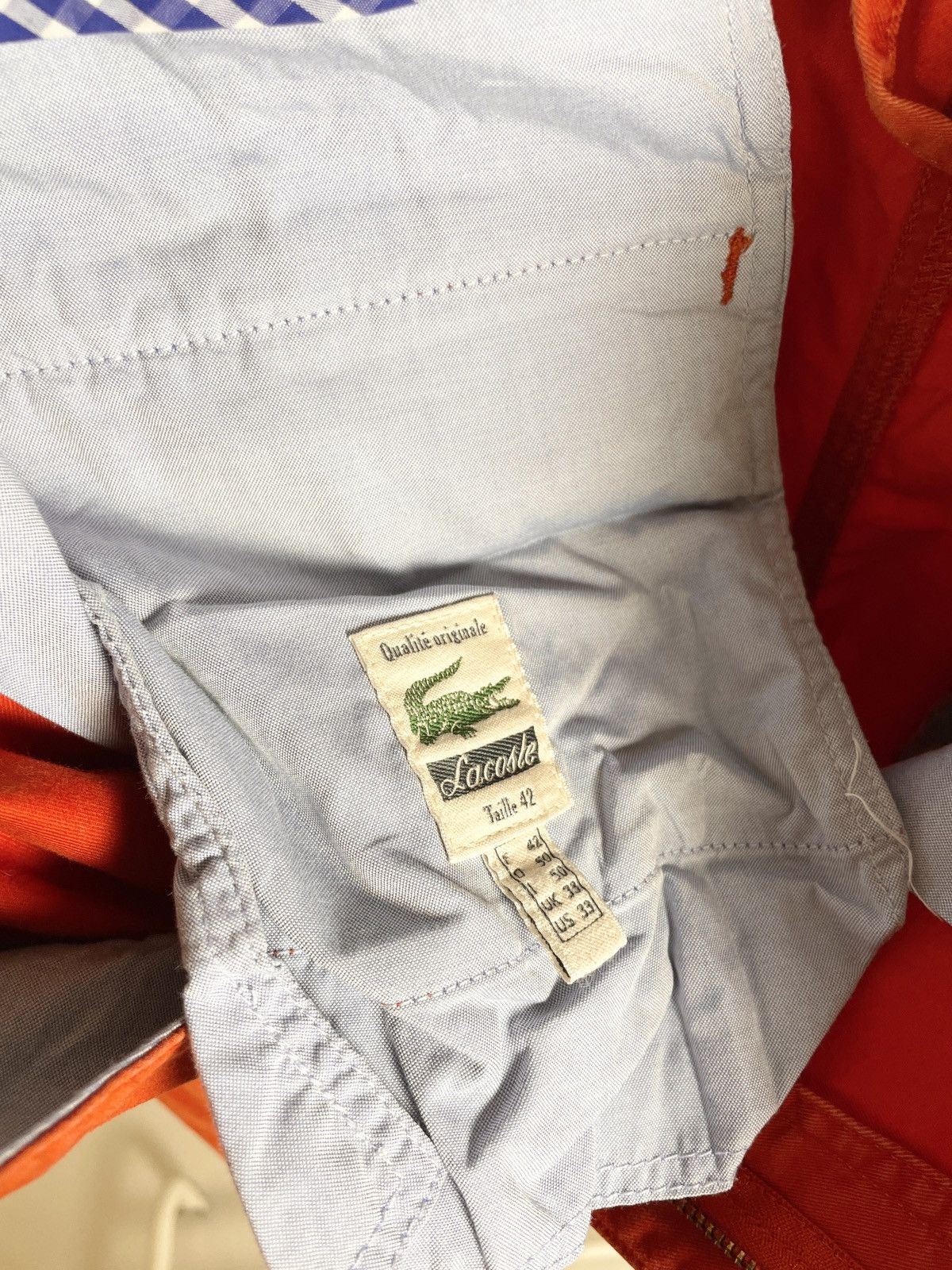 Lacoste 🧡VINTAGE🧡 Lacoste Orange Qualité Originale Shorts Size US 33 - 11 Thumbnail