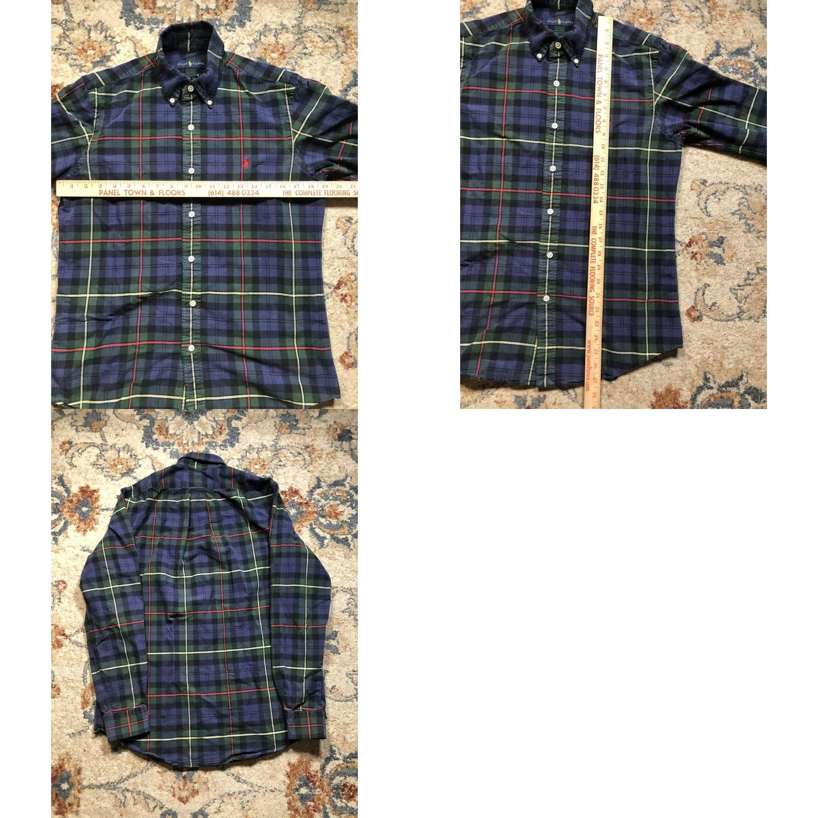 Ralph Lauren Ralph Lauren Shirt Mens Small Blue Green Plaid Button-Down Long Sleeve Classic Trinidad Size US S / EU 44-46 / 1 - 8 Thumbnail