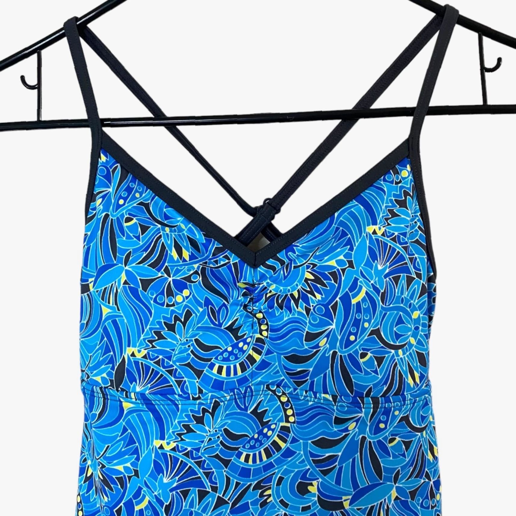 Vintage L.L. Bean Tankini Top Women Adult Size 4 Blue Floral UPF-50 Beach Swim Top Womens Size S / US 4 / IT 40 - 5 Thumbnail