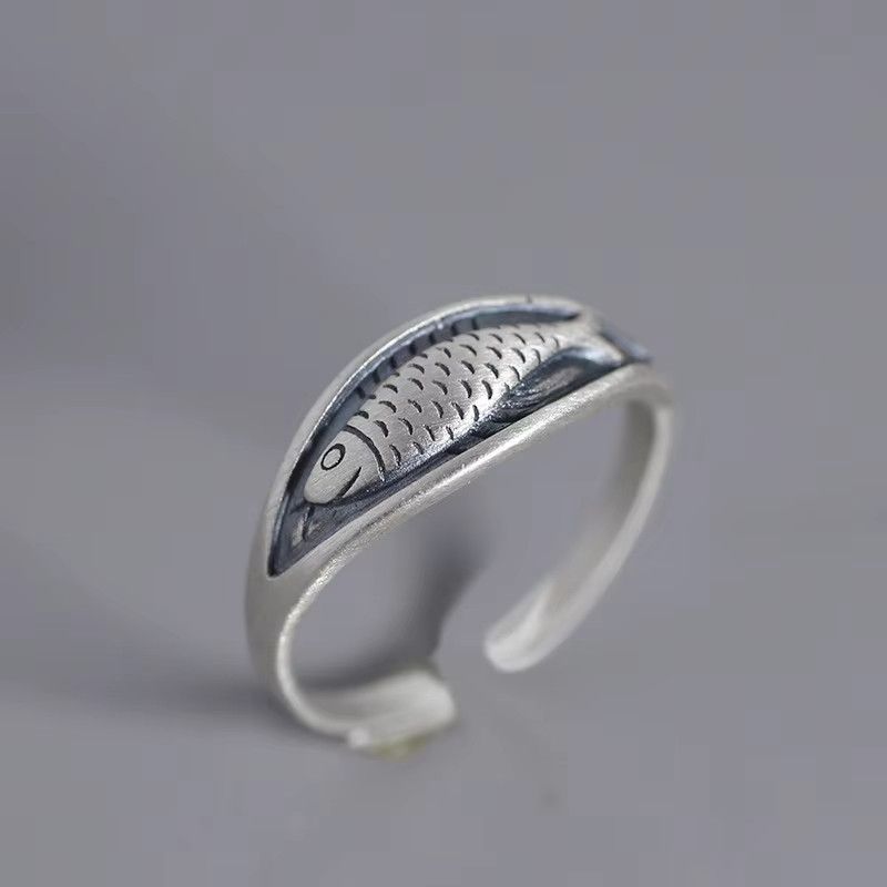 Jewelry Unique Fish Retro Rings Size ONE SIZE - 2 Thumbnail